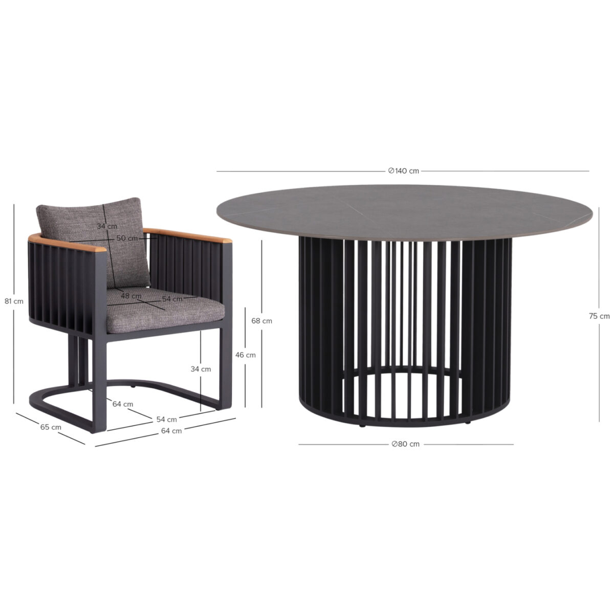 ΣΕΤ ΤΡΑΠΕΖΑΡΙΑΣ ΕΞ.ΧΩΡΟΥ ETERNITY SM21129.01 ΜΕ ΤΡΑΠΕΖΙ & 6 ΠΟΛΥΘΡΟΝΕΣ--ΣΚΟΥΡΟ ΓΚΡΙ - Image 10