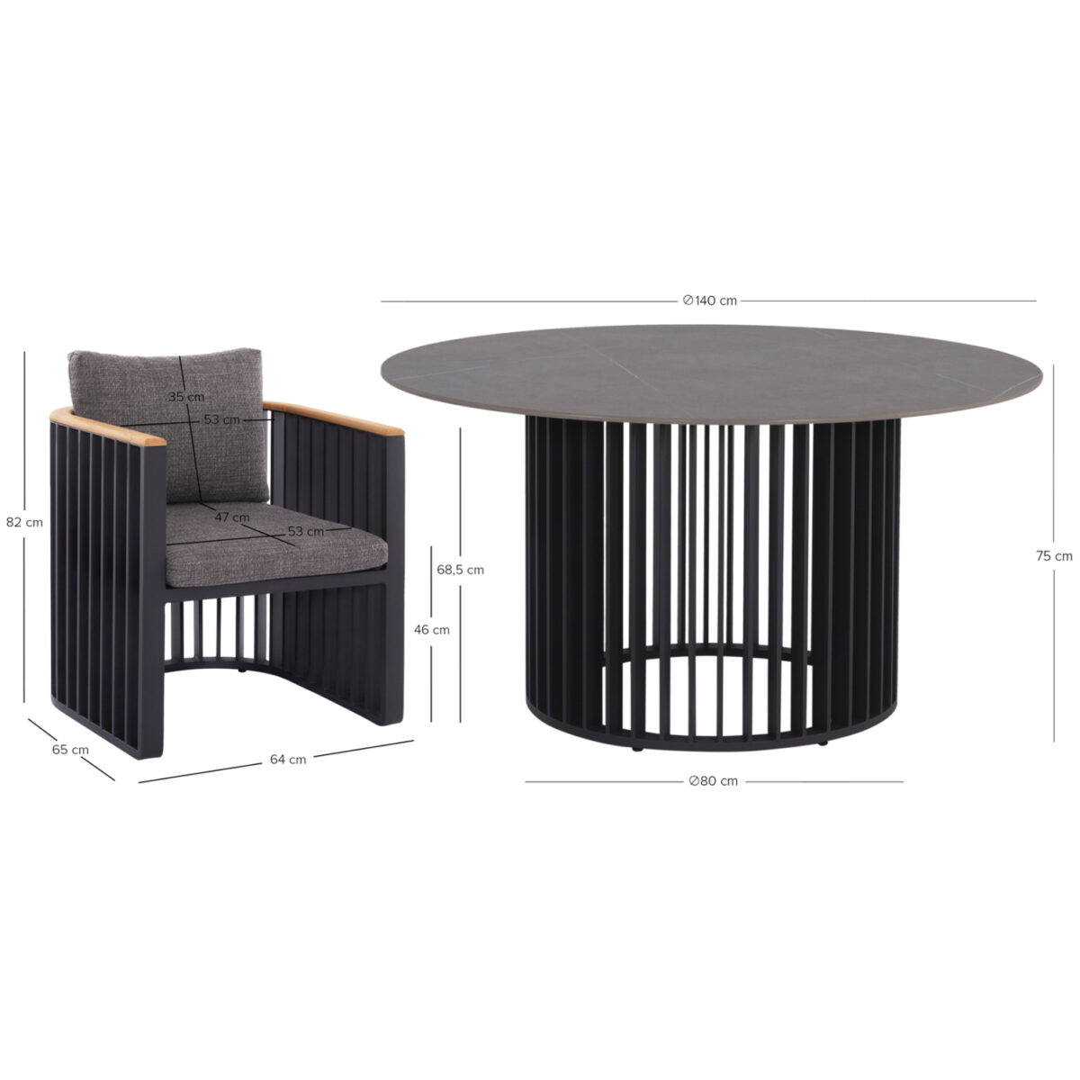 ΣΕΤ ΤΡΑΠΕΖΑΡΙΑΣ ΕΞ.ΧΩΡΟΥ ETERNITY SM21129.02 ΜΕ ΤΡΑΠΕΖΙ & 6 ΠΟΛΥΘΡΟΝΕΣ--ΣΚΟΥΡΟ ΓΚΡΙ - Image 10