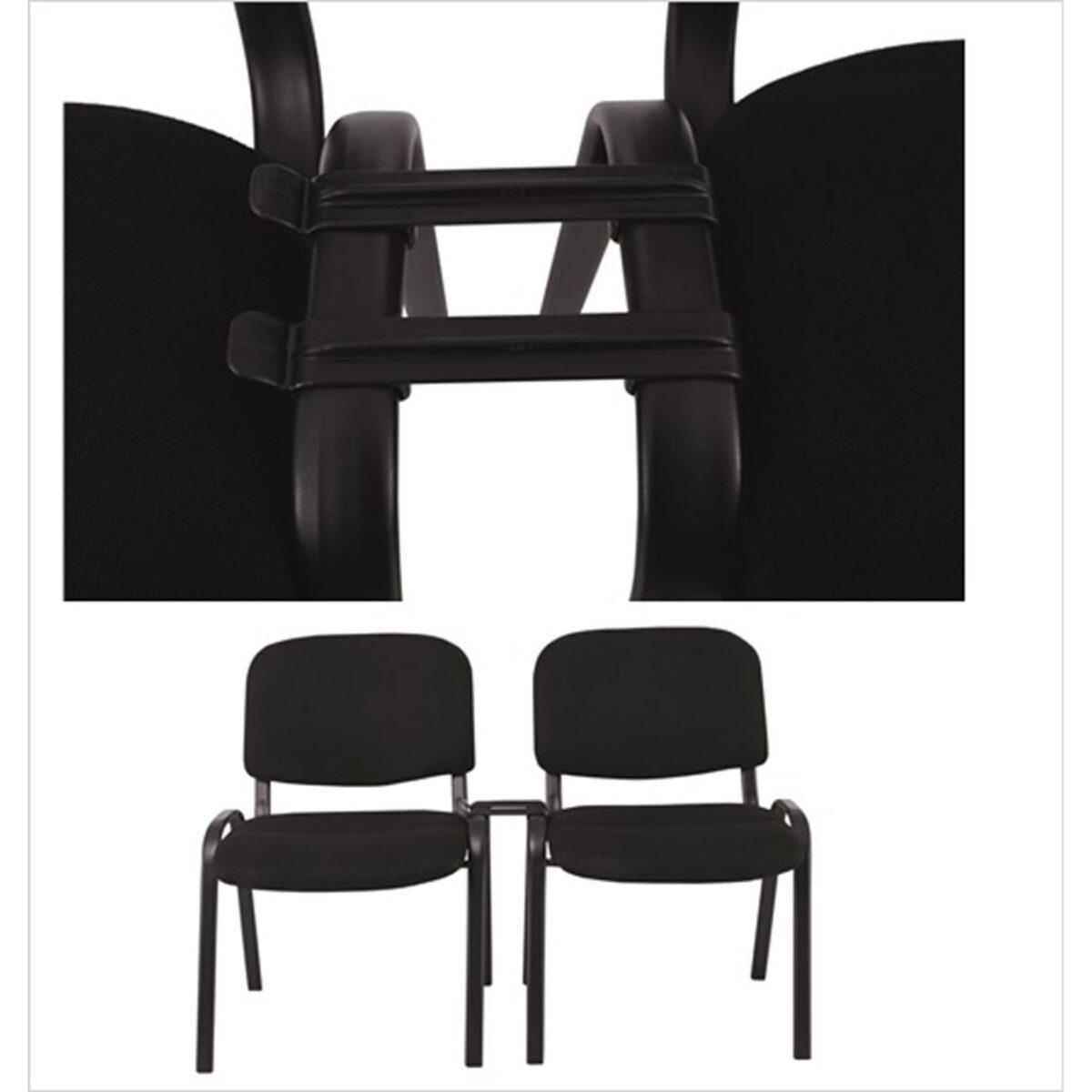 SIGMA Σύνδεσμος ένωσης Στοιβαζόμενων Καρεκλών, Πλαστικό σε χρώμα Μαύρο - Image 2