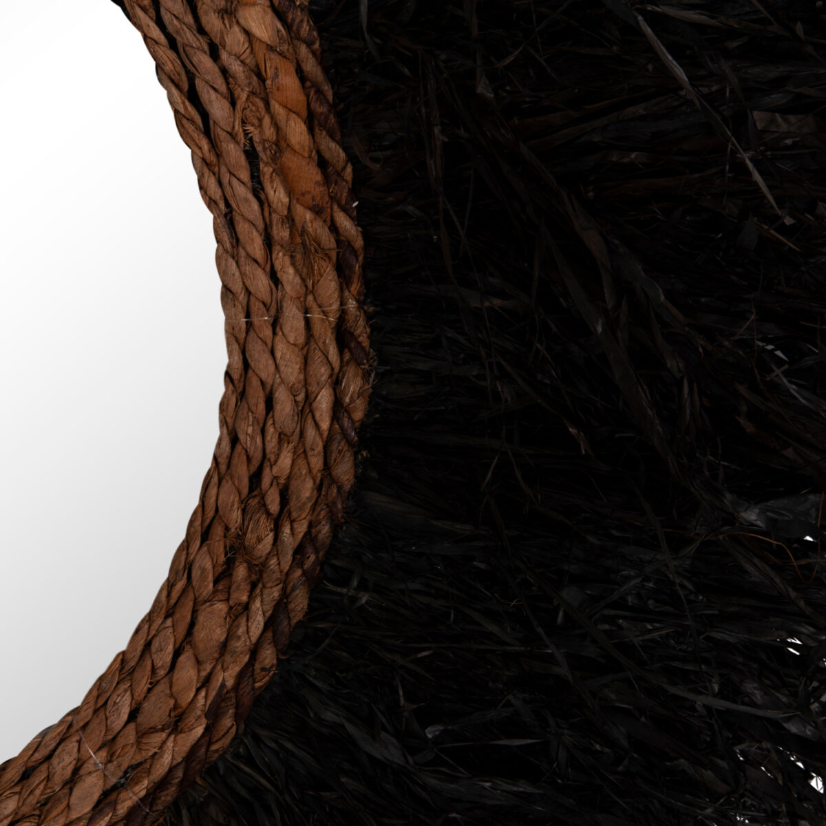 ΔΙΑΚΟΣΜΗΤΙΚΟΣ ΚΑΘΡΕΠΤΗΣ ΤΟΙΧΟΥ ΣΤΡΟΓΓΥΛΟΣ BRENNO HM4713 ΙΝΕΣ ΜΠΑΝΑΝΑΣ ΜΑΥΡΟ Φ80εκ - Image 4