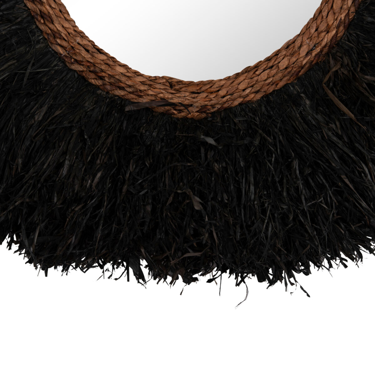 ΔΙΑΚΟΣΜΗΤΙΚΟΣ ΚΑΘΡΕΠΤΗΣ ΤΟΙΧΟΥ ΣΤΡΟΓΓΥΛΟΣ BRENNO HM4713 ΙΝΕΣ ΜΠΑΝΑΝΑΣ ΜΑΥΡΟ Φ80εκ - Image 5