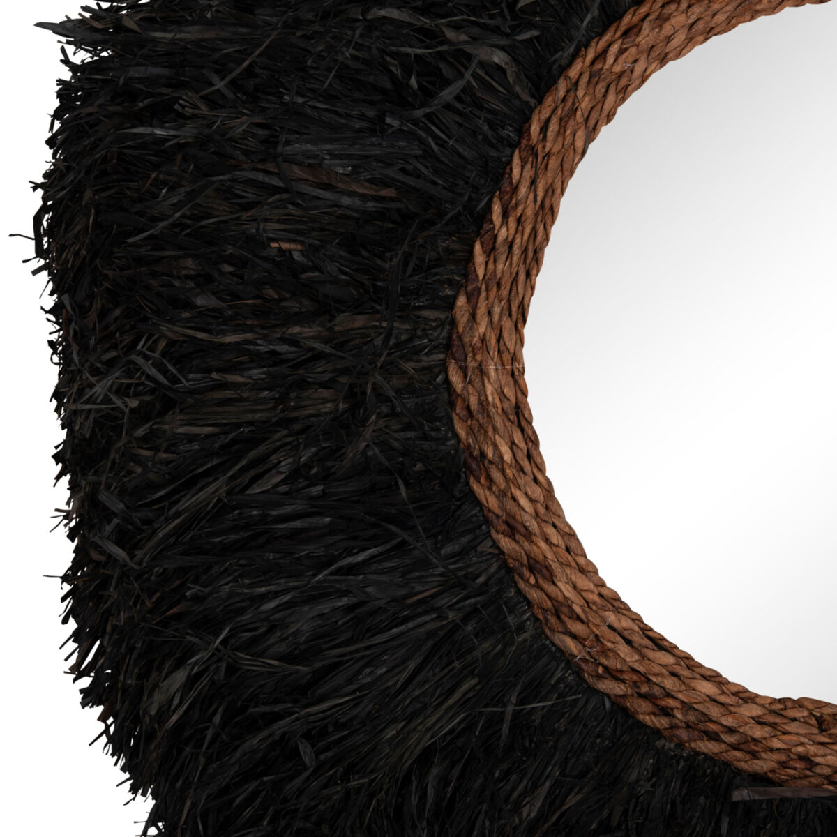 ΔΙΑΚΟΣΜΗΤΙΚΟΣ ΚΑΘΡΕΠΤΗΣ ΤΟΙΧΟΥ ΣΤΡΟΓΓΥΛΟΣ BRENNO HM4713 ΙΝΕΣ ΜΠΑΝΑΝΑΣ ΜΑΥΡΟ Φ80εκ - Image 6