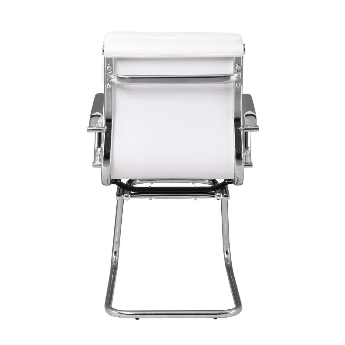 BF4800V Πολυθρόνα Γραφείου Επισκέπτη, Μέταλλο Χρώμιο, PU  Άσπρο - Image 5