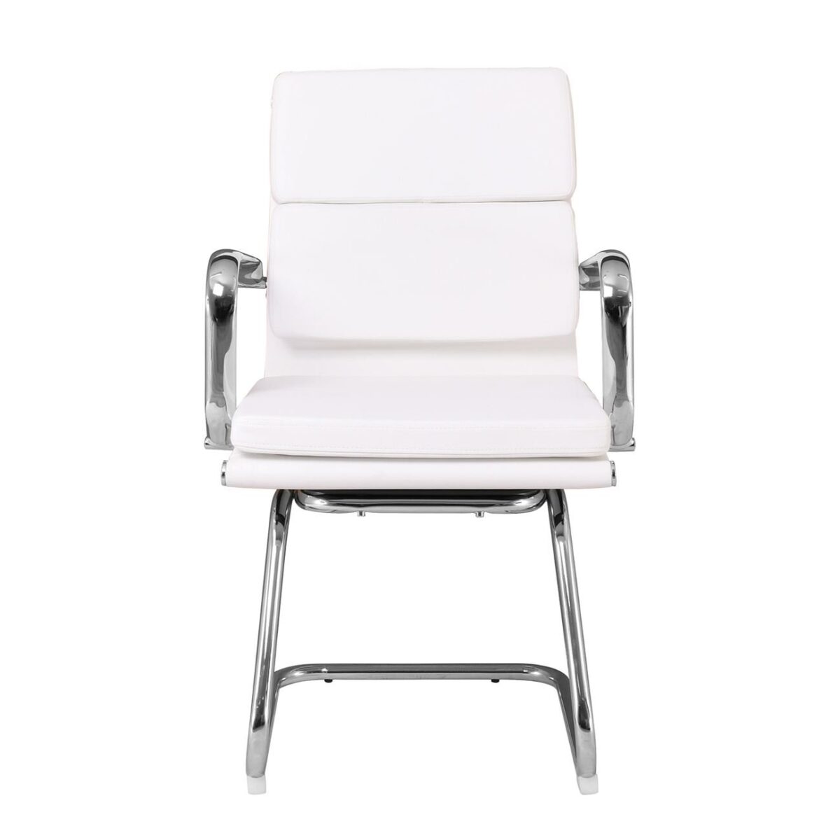 BF4800V Πολυθρόνα Γραφείου Επισκέπτη, Μέταλλο Χρώμιο, PU  Άσπρο - Image 6
