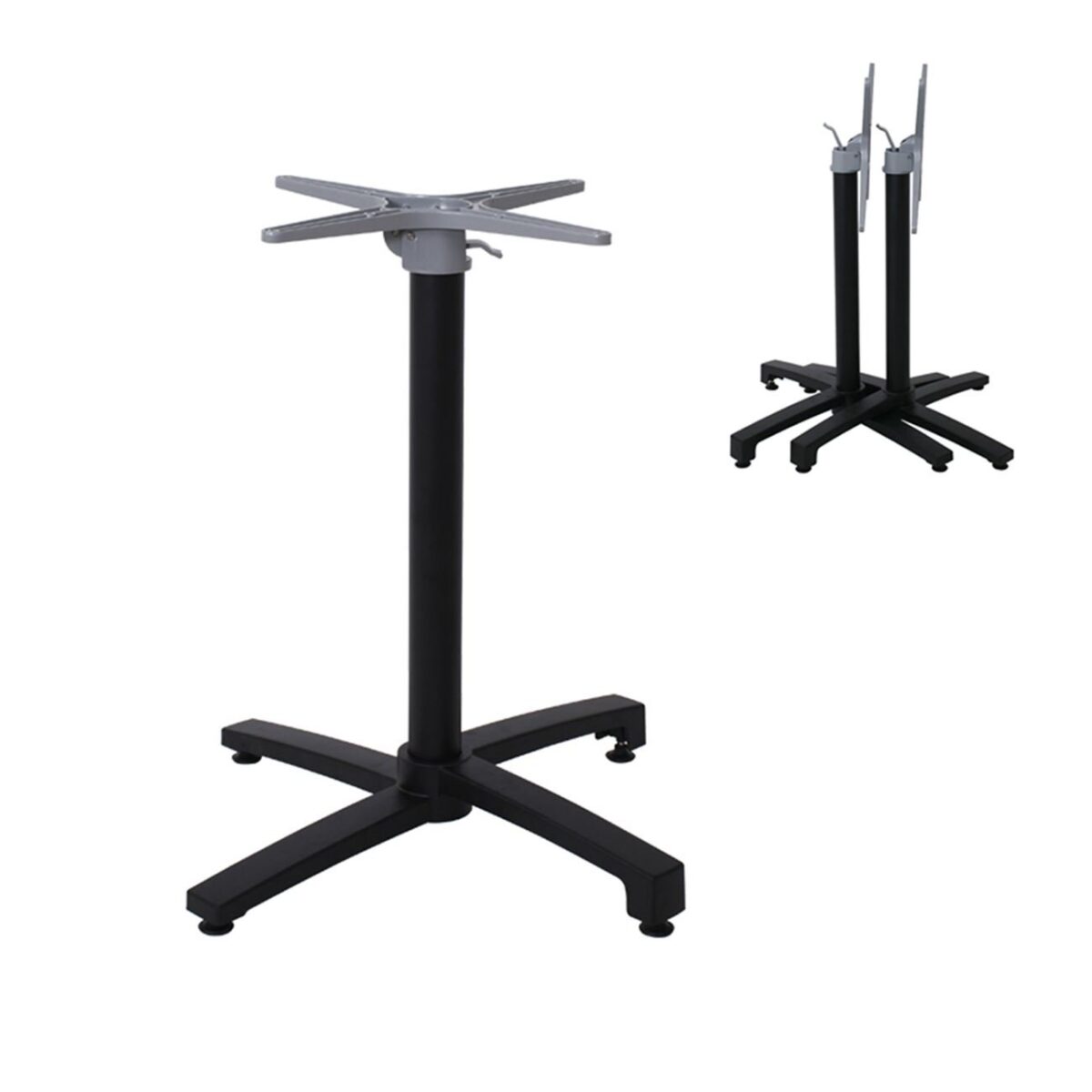 ALTEA Βάση Τραπεζιού Αλουμίνιο Απόχρωση Μαύρο, Πτυσσόμενη (6,20kg) - Image 2