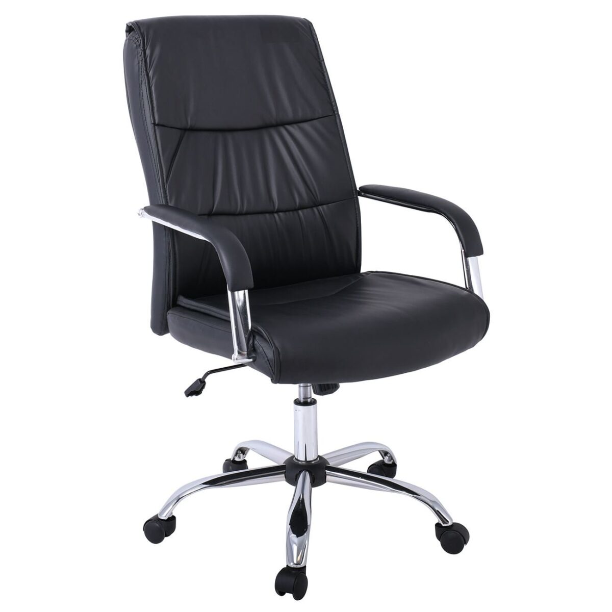 BF5100 Πολυθρόνα Διευθυντή Βάση Μέταλλο Χρώμιο - PU Μαύρο - Image 2