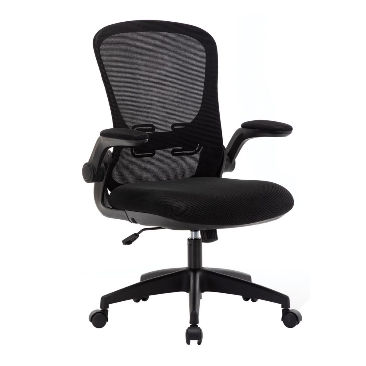 BF2920 Πολυθρόνα Γραφείου, Ανακλινόμενα Μπράτσα, Mesh Μαύρο - Image 2