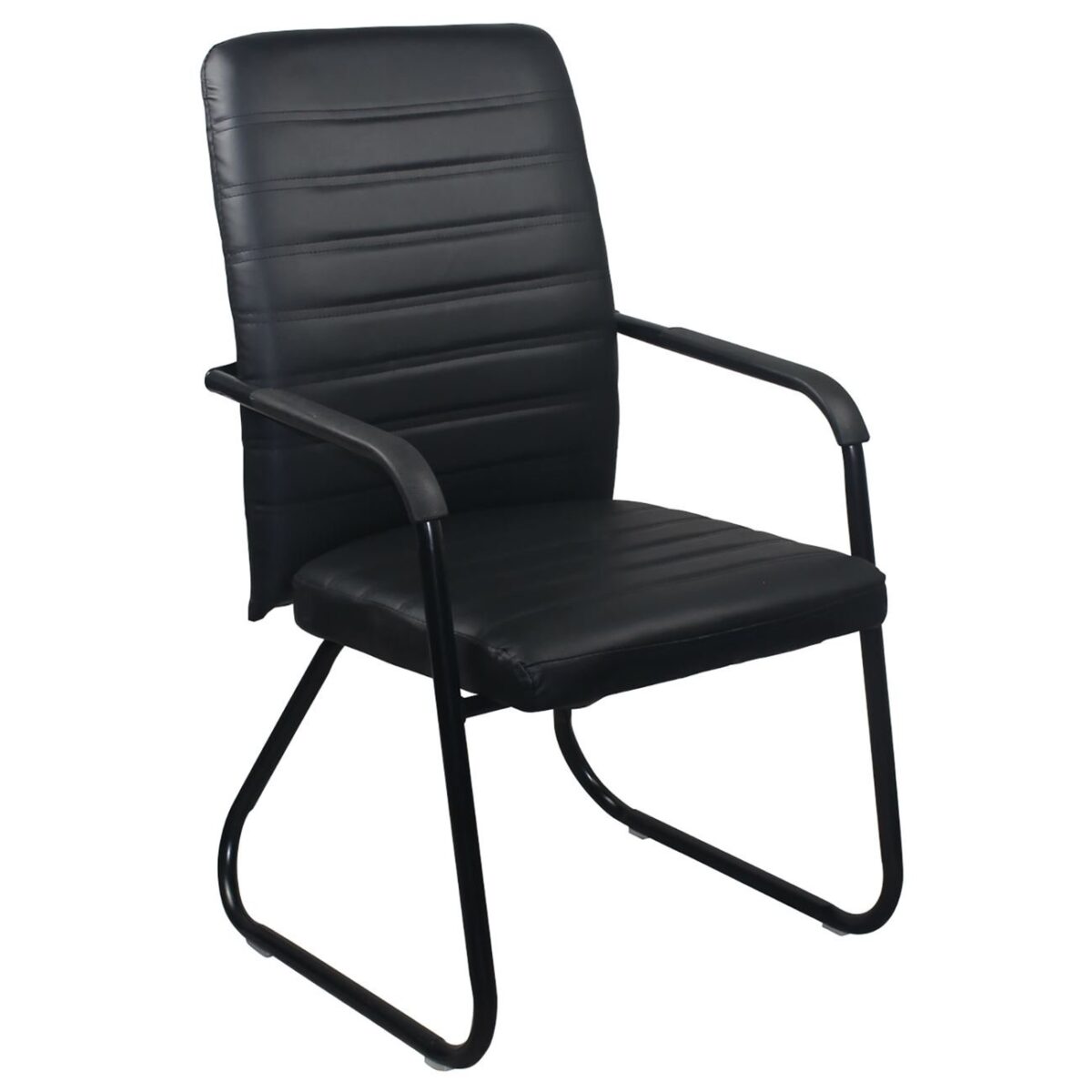 COLLET Πολυθρόνα Γραφείου Επισκέπτη Μέταλλο Μαύρο, Pu Μαύρο - Image 2