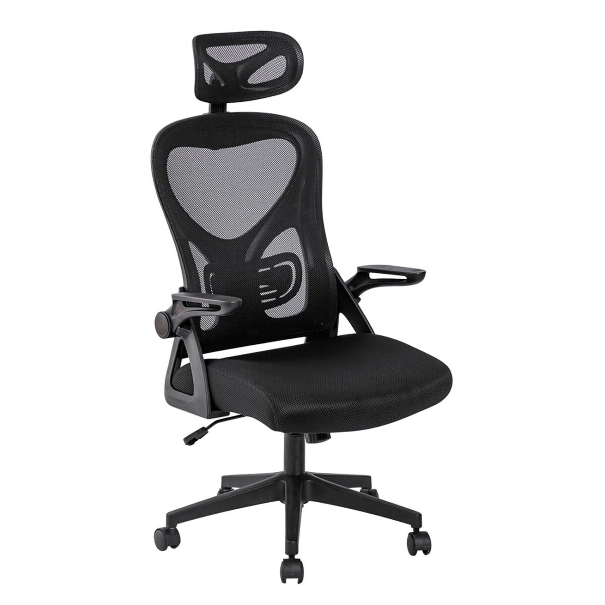 BF3050 Πολυθρόνα Γραφείου- Διευθυντή, Mesh Μαύρο, Μπράτσα up-down - Image 2