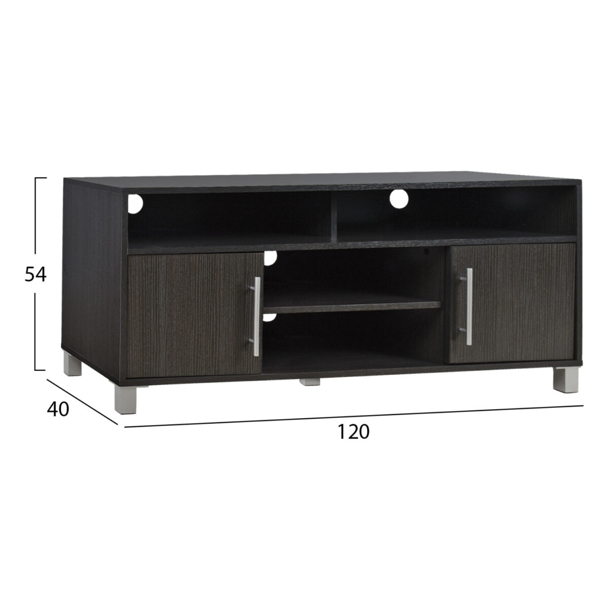 ΕΠΙΠΛΟ ΤΗΛΕΟΡΑΣΗΣ ΜΕΛΑΜΙΝΗΣ DANNA HM2202.01 ZEBRANO 120x40x54 εκ. - Image 2