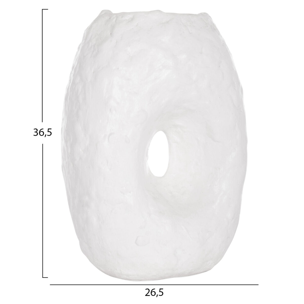 epitrapezio-diakosmitiko-bazo-fb9467302l-1 ΕΠΙΤΡΑΠΕΖΙΟ ΔΙΑΚΟΣΜΗΤΙΚΟ ΒΑΖΟ NAMENTIS HM4673.02L ΛΕΥΚΗ ΤΕΡΑΚΟΤΑ--26.5x16x36.5Υεκ - Image 2