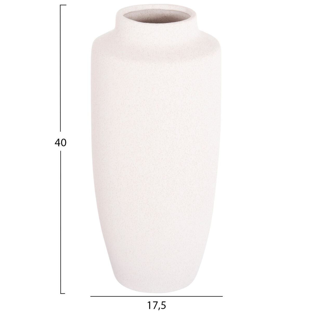 ΕΠΙΤΡΑΠΕΖΙΟ ΚΕΡΑΜΙΚΟ ΔΙΑΚΟΣΜΗΤΙΚΟ ΒΑΖΟ GALAD HM4587.01 ΕΚΡΟΥ ΚΡΥΣΤΑΛΛΙΚΟ Φ17,5x40Υεκ - Image 2