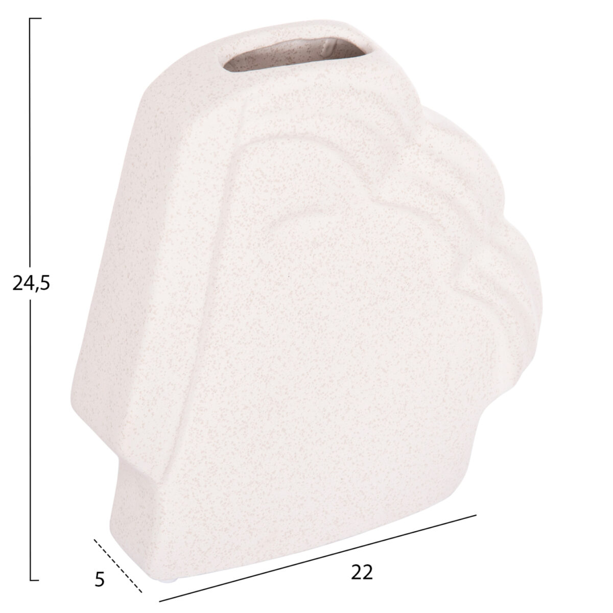 ΕΠΙΤΡΑΠΕΖΙΟ ΚΕΡΑΜΙΚΟ ΔΙΑΚΟΣΜΗΤΙΚΟ HUMANS HM4585 ΕΚΡΟΥ-ΥΦΗ ΚΡΥΣΤΑΛΛΟΥ 22x5x24.5Υεκ - Image 2