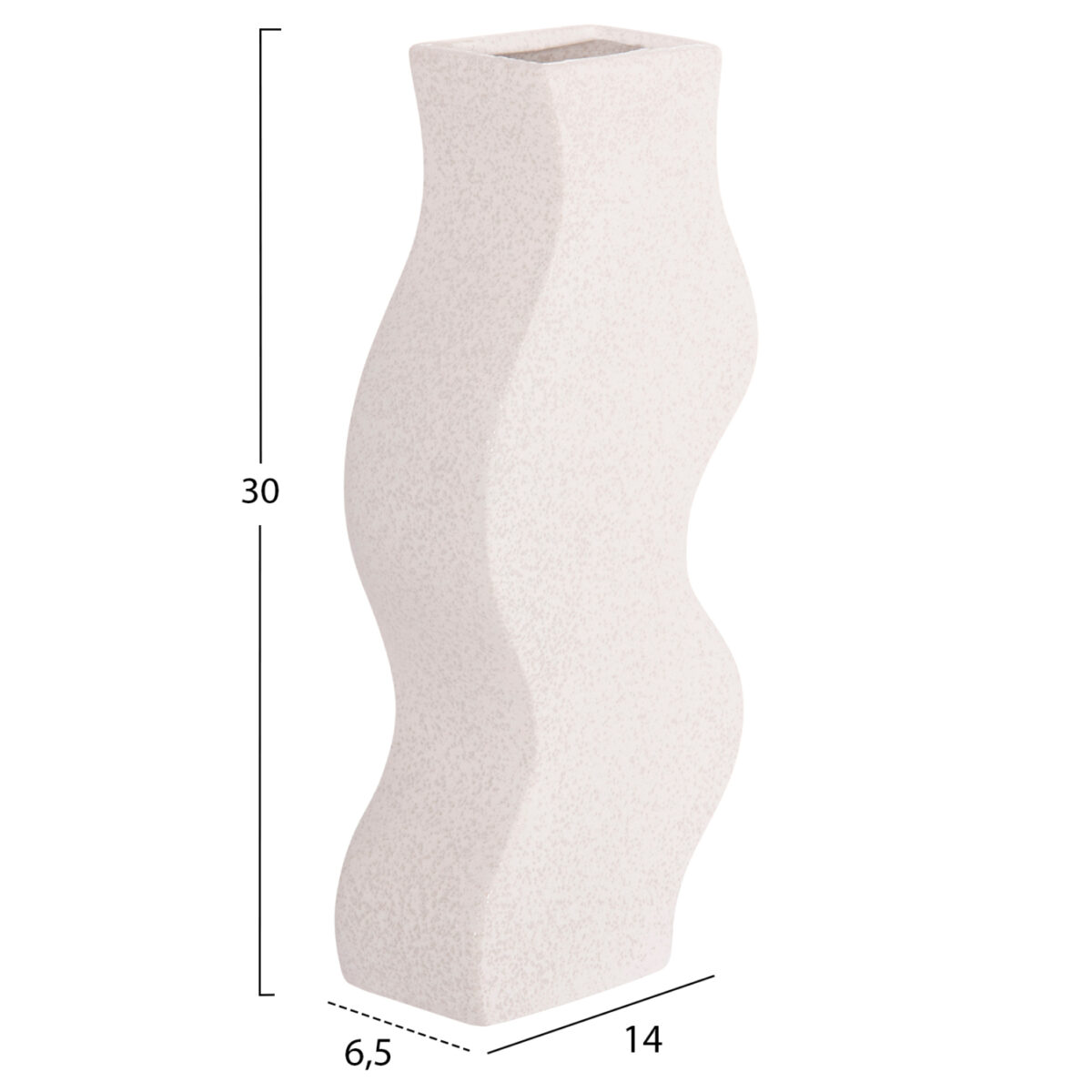 ΕΠΙΤΡΑΠΕΖΙΟ ΚΕΡΑΜΙΚΟ ΔΙΑΚΟΣΜΗΤΙΚΟ ΣΕΙΡΑ SEBOR HM4589.01 ΕΚΡΟΥ ΚΡΥΣΤΑΛΛΙΚΟ 14x6.5x30Υεκ - Image 2