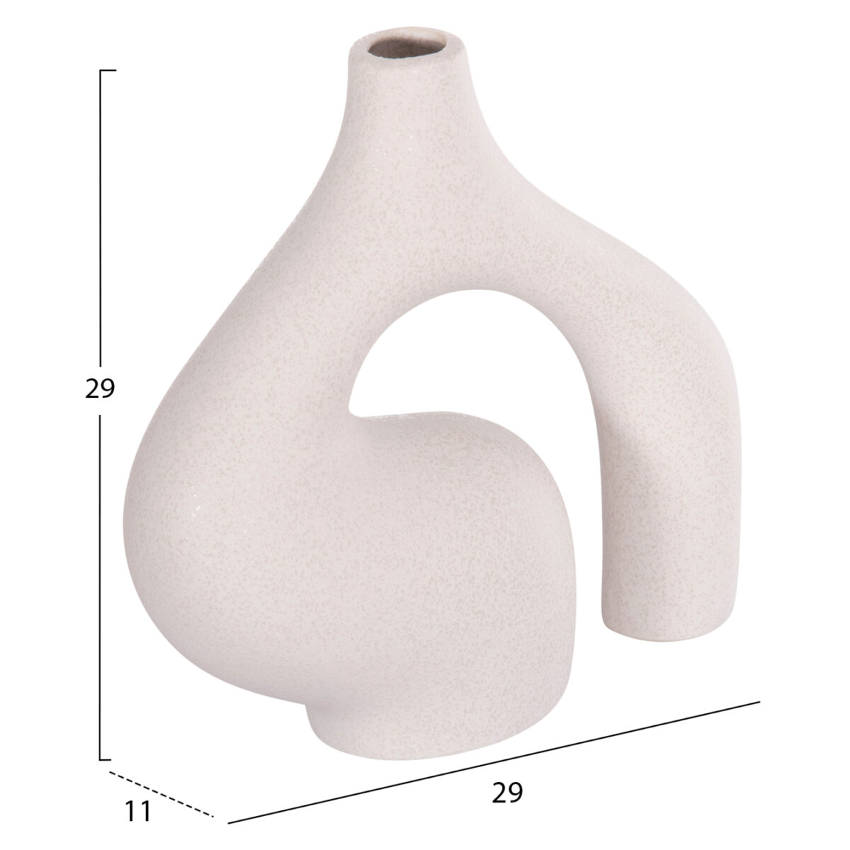 ΕΠΙΤΡΑΠΕΖΙΟ ΚΕΡΑΜΙΚΟ ΔΙΑΚΟΣΜΗΤΙΚΟ ISIL HM4597.01 ΥΠΟΛΕΥΚΟ ΚΡΥΣΤΑΛΛΙΚΟ 29x11x29Υεκ - Image 2