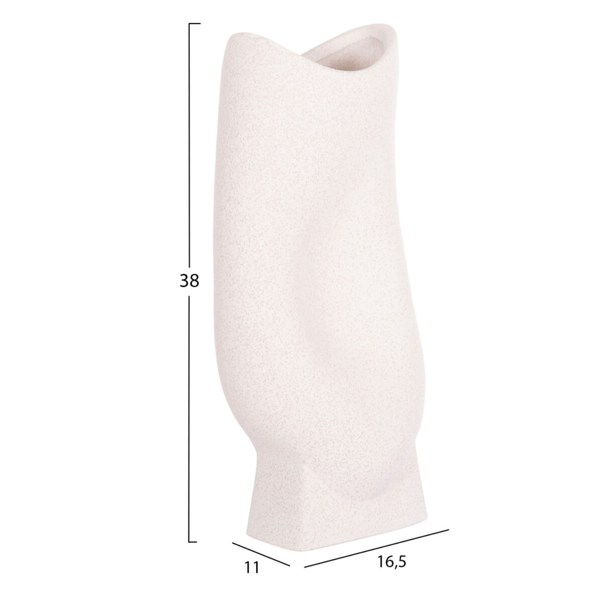 ΕΠΙΤΡΑΠΕΖΙΟ ΚΕΡΑΜΙΚΟ ΔΙΑΚΟΣΜΗΤΙΚΟ ΣΕΙΡΑ GLAΖΕ HM4609.01 ΚΡΥΣΤΑΛΛ.ΥΠΟΛΕΥΚΟ 16.5x11x38Υεκ - Image 2