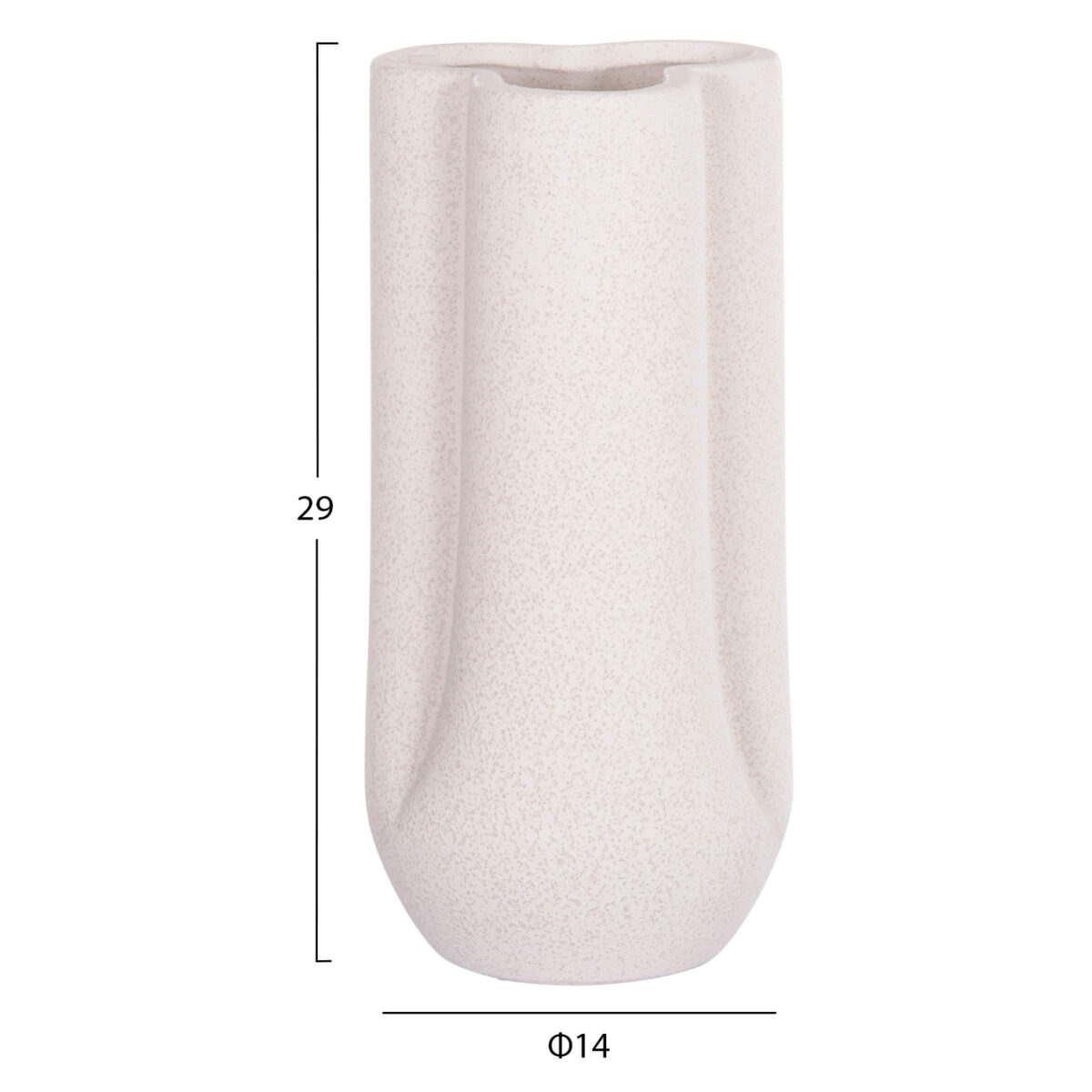 ΕΠΙΤΡΑΠΕΖΙΟ ΚΕΡΑΜΙΚΟ ΔΙΑΚΟΣΜΗΤΙΚΟ GLAΖΕ HM4612.01 ΚΡΥΣΤΑΛΛΙΚΟ ΥΠΟΛΕΥΚΟ Φ14x29Υεκ - Image 2