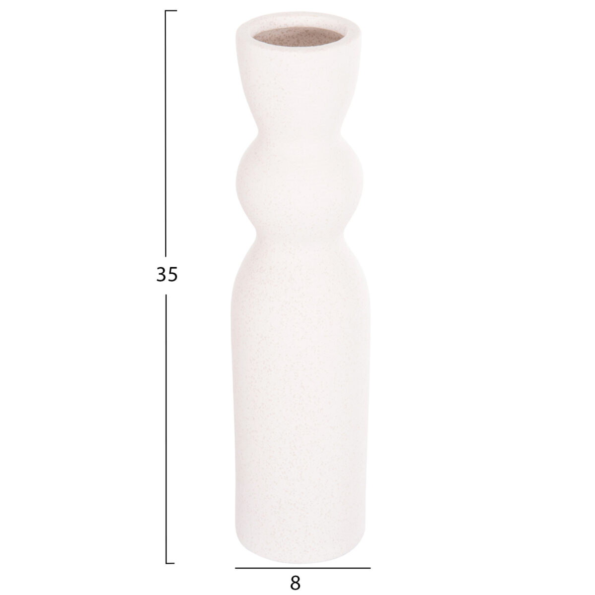 ΕΠΙΤΡΑΠΕΖΙΟ ΚΕΡΑΜΙΚΟ ΔΙΑΚΟΣΜΗΤΙΚΟ SCEPTER HM4614.01 ΚΡΥΣΤΑΛΛΙΚΟ ΥΠΟΛΕΥΚΟ Φ8x35Υεκ - Image 2