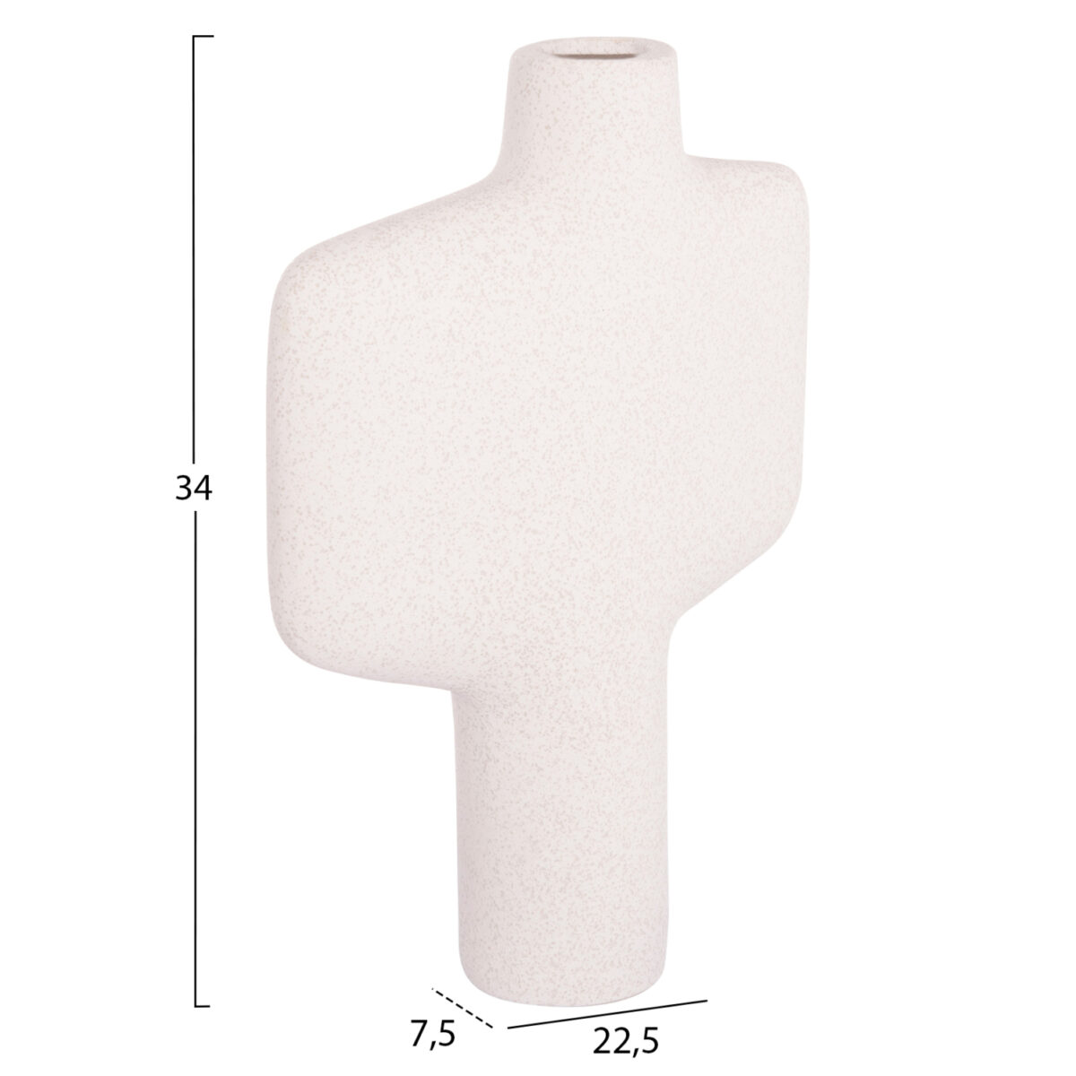 ΕΠΙΤΡΑΠΕΖΙΟ ΚΕΡΑΜΙΚΟ ΔΙΑΚΟΣΜΗΤΙΚΟ ΣΕΙΡΑ ARKEN HM4622.01 ΚΡΥΣΤΑΛΛ.ΥΠΟΛΕΥΚΟ 22.5x7.5x34Υεκ - Image 2