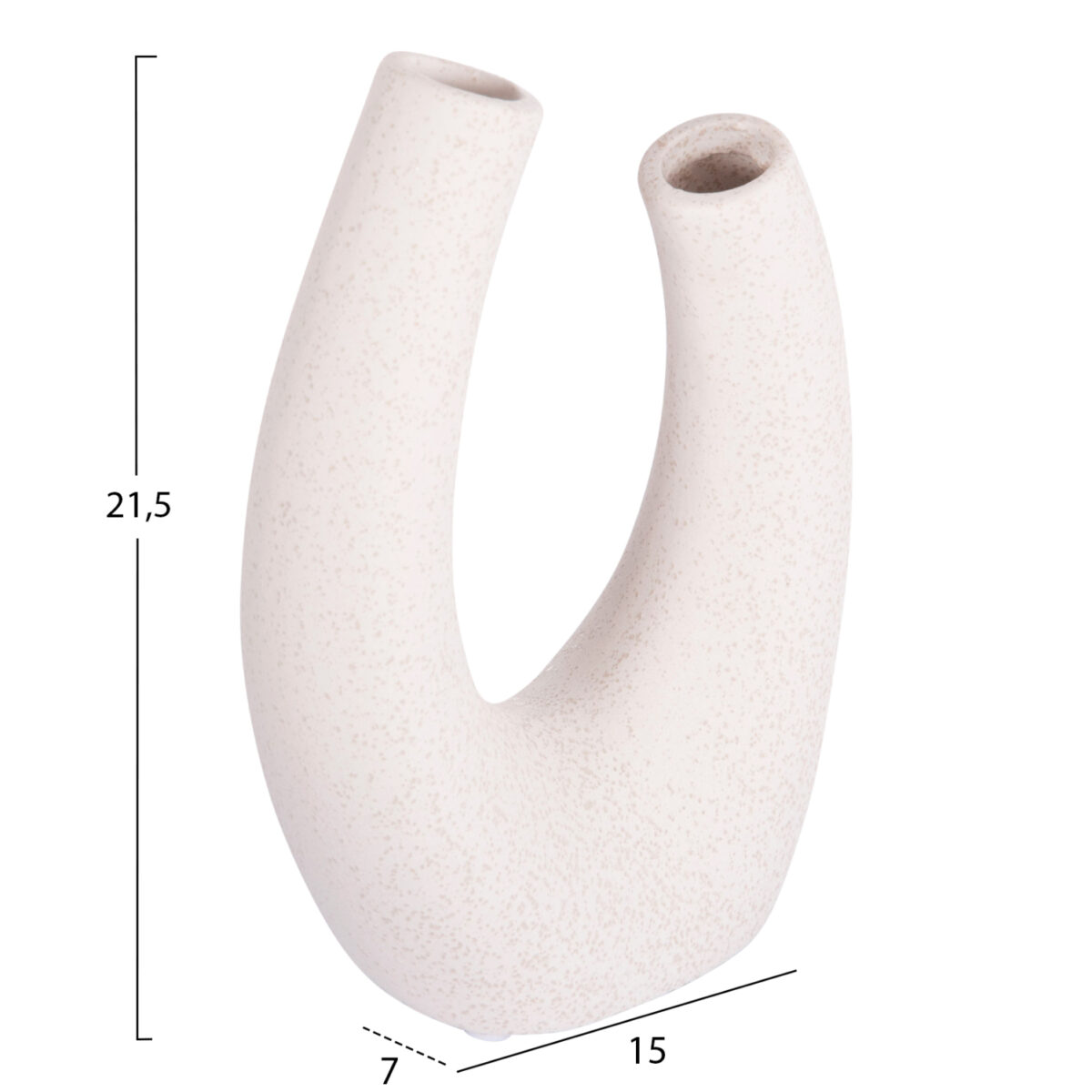 ΕΠΙΤΡΑΠΕΖΙΟ ΚΕΡΑΜΙΚΟ ΔΙΑΚΟΣΜΗΤΙΚΟ ELLIPTO HM4643.01 ΥΠΟΛΕΥΚΟ ΚΡΥΣΤΑΛΛΙΚΟ 15x7x21,5Υεκ - Image 2