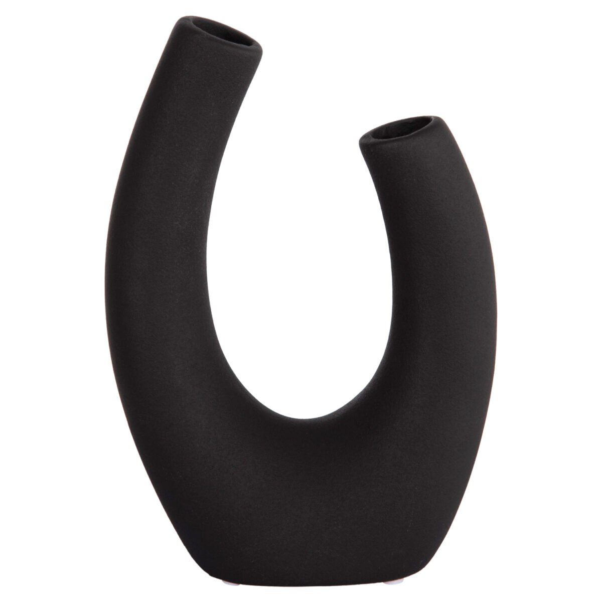 ΕΠΙΤΡΑΠΕΖΙΟ ΚΕΡΑΜΙΚΟ ΔΙΑΚΟΣΜΗΤΙΚΟ ELLIPTO HM4643.02 ΜΑΥΡΟ ΜΑΤ 15x7x21,5Υεκ - Image 3