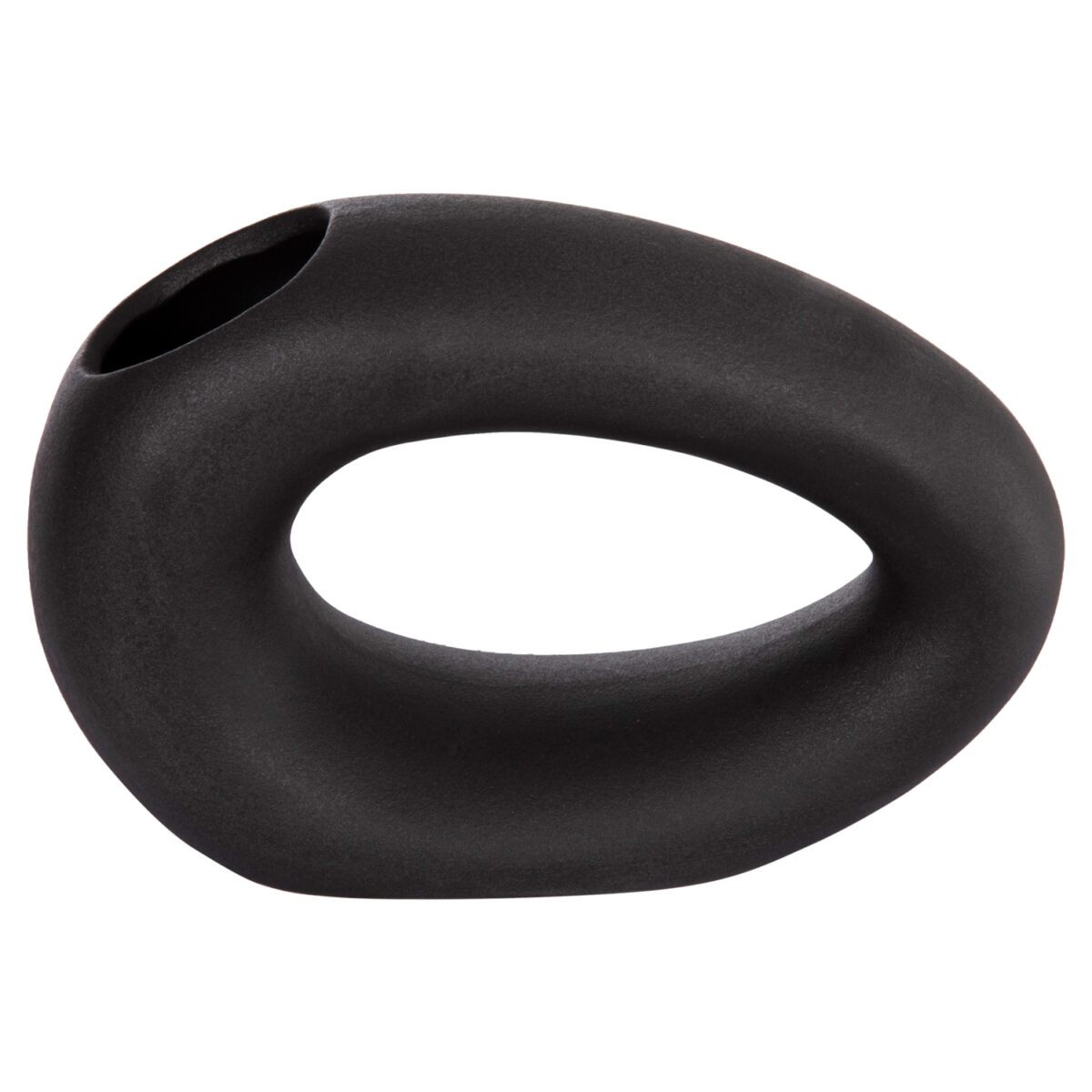 ΕΠΙΤΡΑΠΕΖΙΟ ΚΕΡΑΜΙΚΟ ΔΙΑΚΟΣΜΗΤΙΚΟ ELLIPTO HM4645.02 ΜΑΥΡΟ ΜΑΤ 23x8x16Υ εκ - Image 4