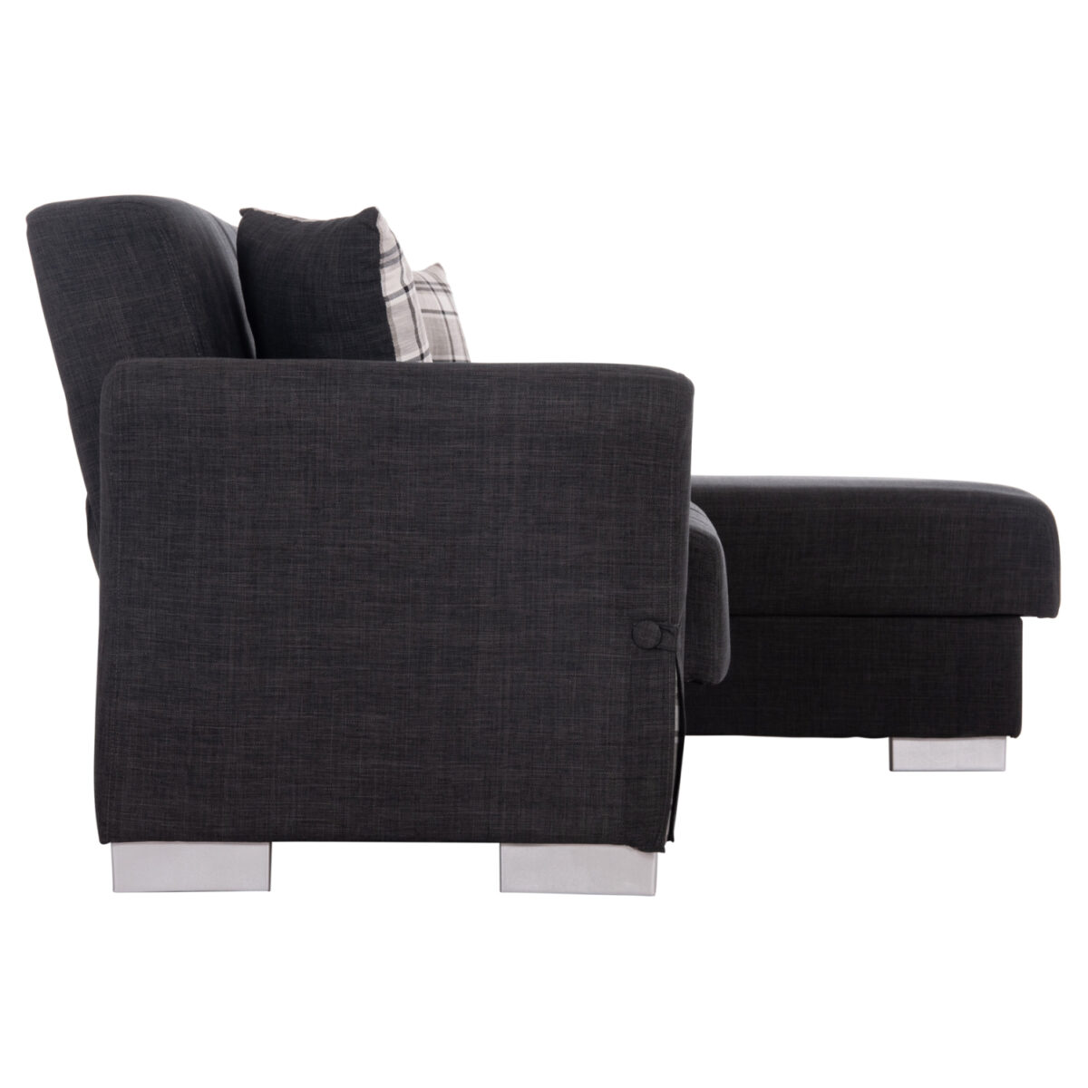 ΓΩΝΙΑΚΟΣ ΚΑΝΑΠΕΣ-ΚΡΕΒΑΤΙ ΜΕ ΑΠΟΘ. ΧΩΡΟ BRONKO HM3291.01 ΑΝΘΡΑΚΙ ΥΦΑΣΜΑ 218x138x77Y - Image 6