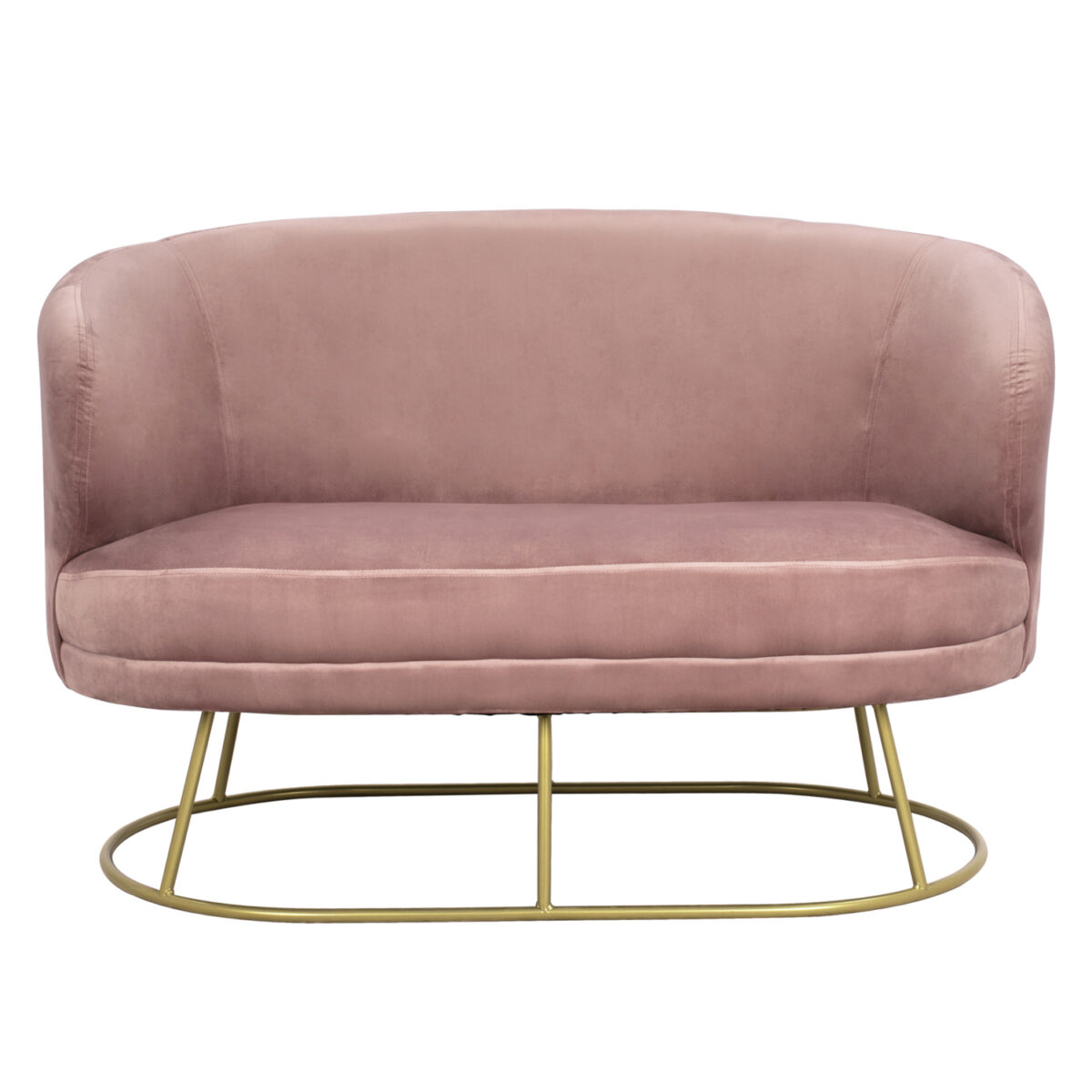 ΚΑΝΑΠΕΣ 2ΘΕΣΙΟΣ ARIEN HM8492.02 ΑΠΟ ΒΕΛΟΥΔΟ ΣΑΠΙΟ ΜΗΛΟ ΜΕ ΧΡΥΣΗ ΒΑΣΗ 125X80X84Y εκ. - Image 3