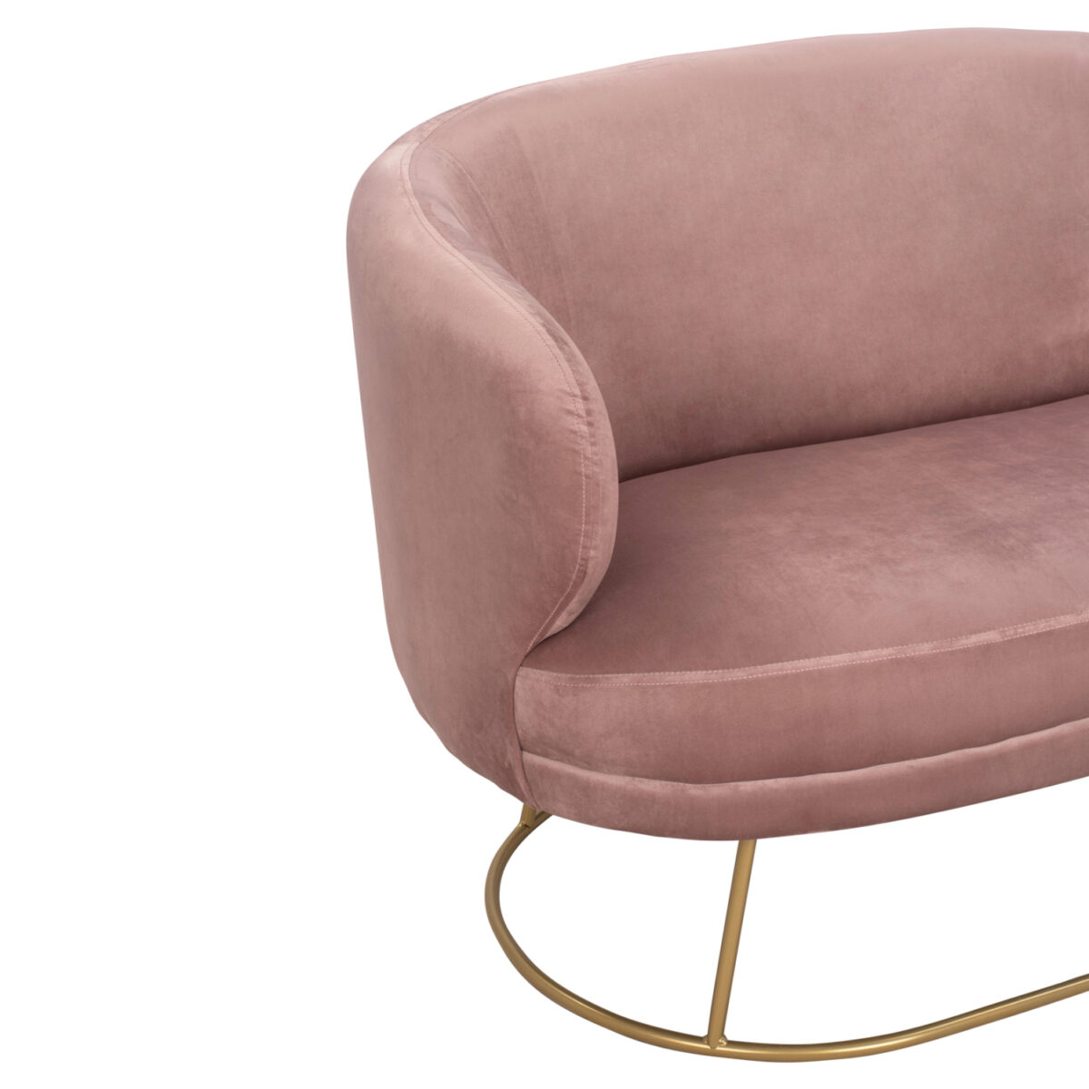 ΚΑΝΑΠΕΣ 2ΘΕΣΙΟΣ ARIEN HM8492.02 ΑΠΟ ΒΕΛΟΥΔΟ ΣΑΠΙΟ ΜΗΛΟ ΜΕ ΧΡΥΣΗ ΒΑΣΗ 125X80X84Y εκ. - Image 5