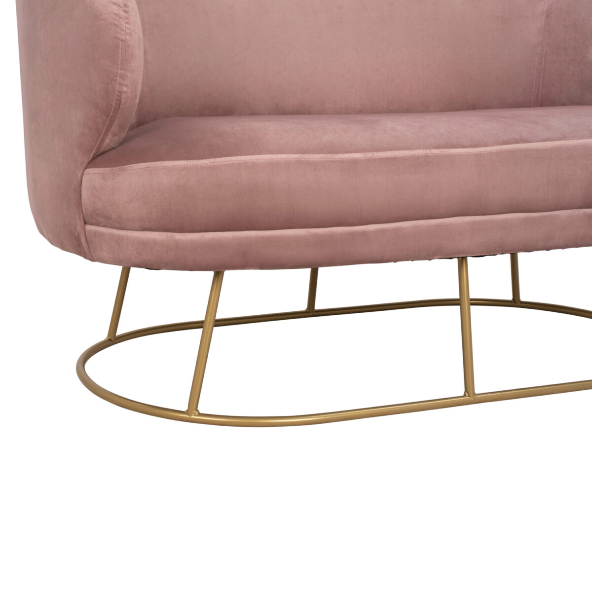 ΚΑΝΑΠΕΣ 2ΘΕΣΙΟΣ ARIEN HM8492.02 ΑΠΟ ΒΕΛΟΥΔΟ ΣΑΠΙΟ ΜΗΛΟ ΜΕ ΧΡΥΣΗ ΒΑΣΗ 125X80X84Y εκ. - Image 7