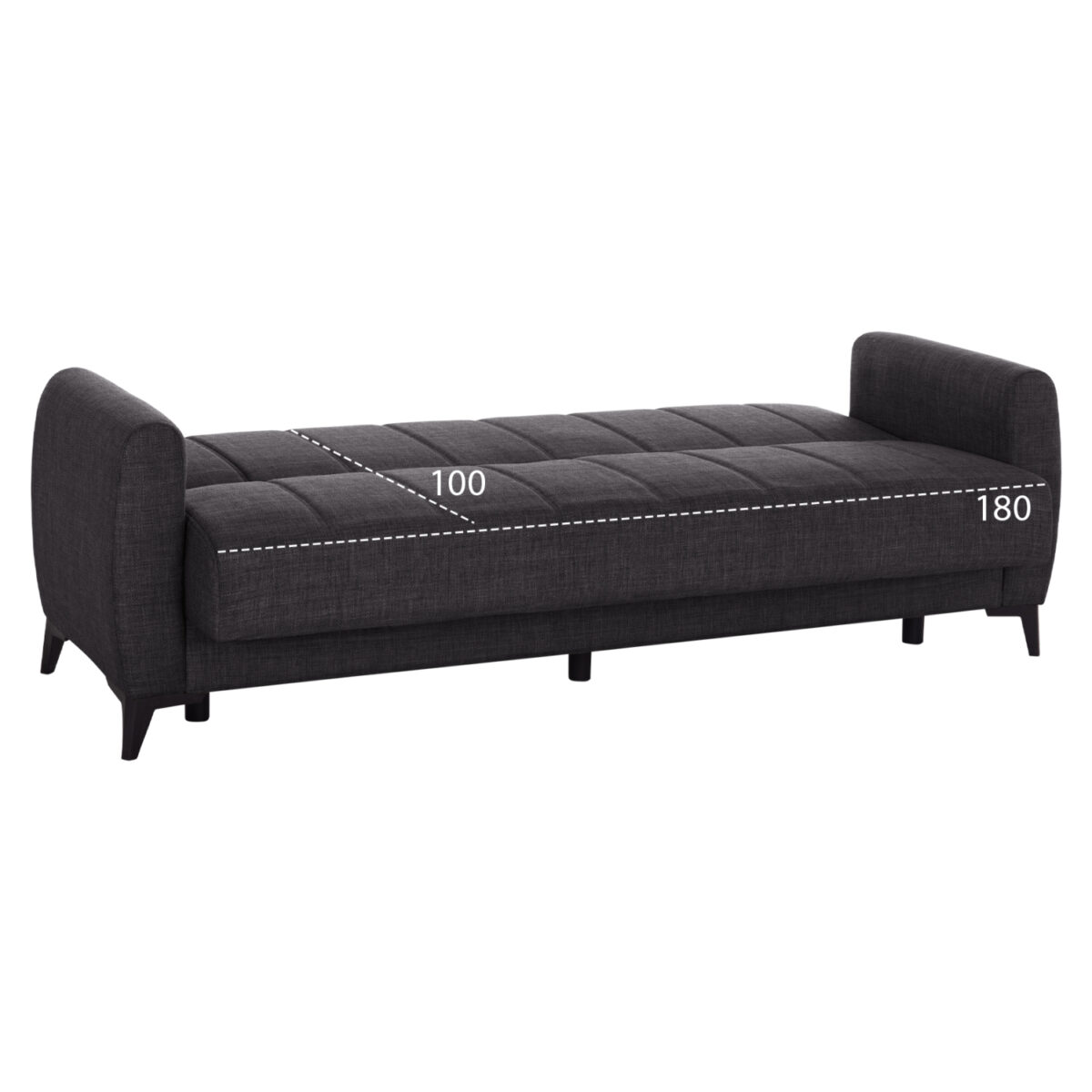 kanapes-krebati-me-apothchoro-trithesios-2 ΚΑΝΑΠΕΣ ΚΡΕΒΑΤΙ ΜΕ ΑΠΟΘ.ΧΩΡΟ TΡΙΘΕΣΙΟΣ NIKKO HM3292.01 ΓΚΡΙ ΥΦΑΣΜΑ 209x76x83Υεκ. - Image 3