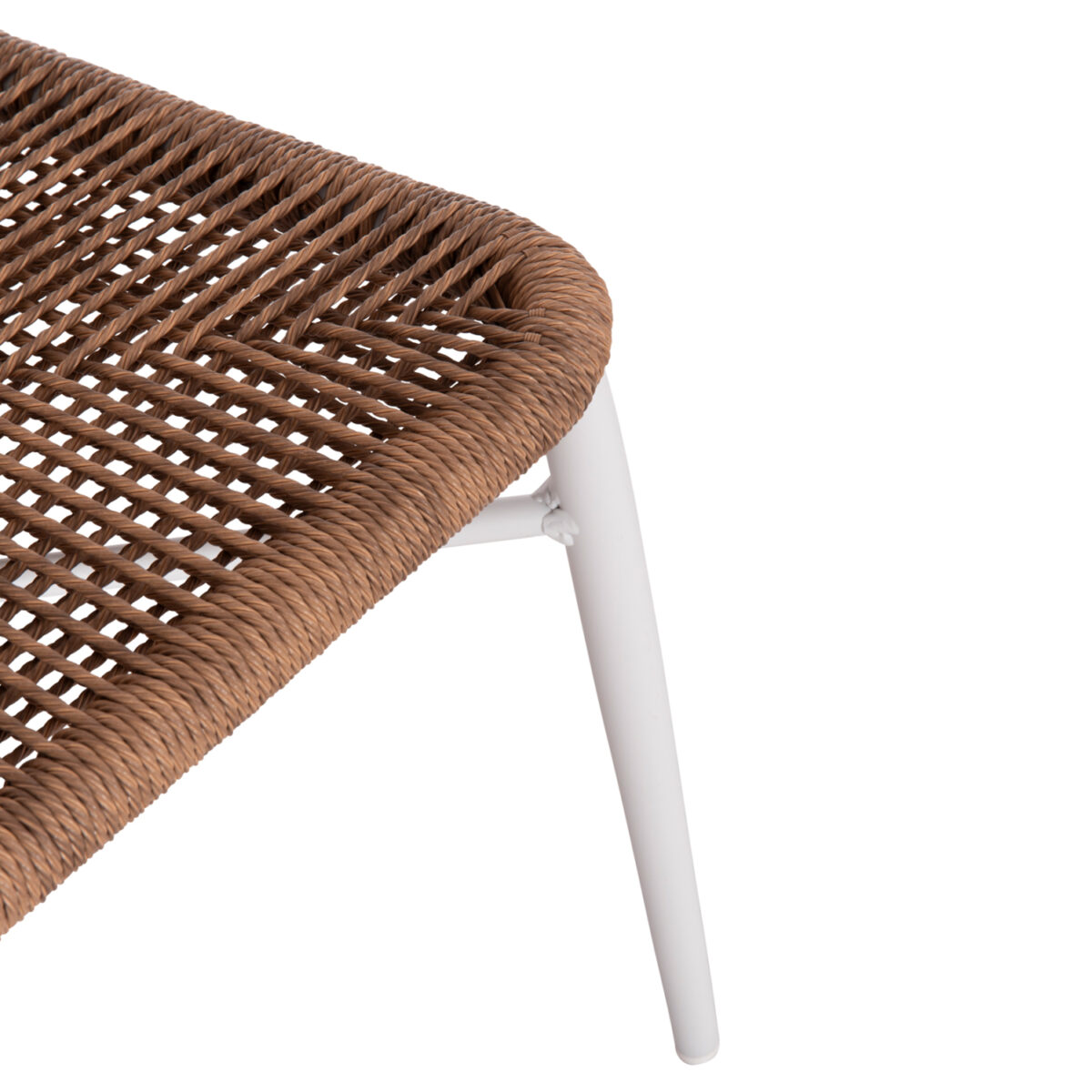 ΚΑΡΕΚΛΑ ΑΛΟΥΜΙΝΙΟΥ LYNN HM6267.02 ΛΕΥΚΟΣ ΣΚΕΛΕΤΟΣ-P.E.RATTAN ΦΥΣΙΚΟ 57x61x79Υεκ - Image 8