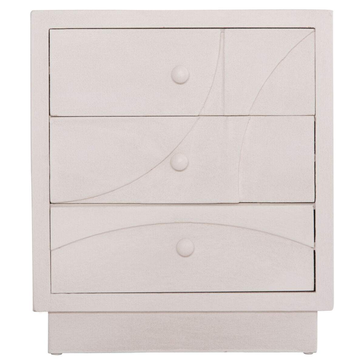 ΚΟΜΟΔΙΝΟ ΣΕΙΡΑ SANTORINI HM18047 MDF ΣΕ ΥΠΟΛΕΥΚΟ ΧΡΩΜΑ-3 ΣΥΡΤΑΡIA 48x38x55,5Υεκ. - Image 3