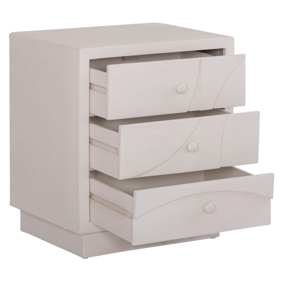 ΚΟΜΟΔΙΝΟ ΣΕΙΡΑ SANTORINI HM18047 MDF ΣΕ ΥΠΟΛΕΥΚΟ ΧΡΩΜΑ-3 ΣΥΡΤΑΡIA 48x38x55,5Υεκ. - Image 7