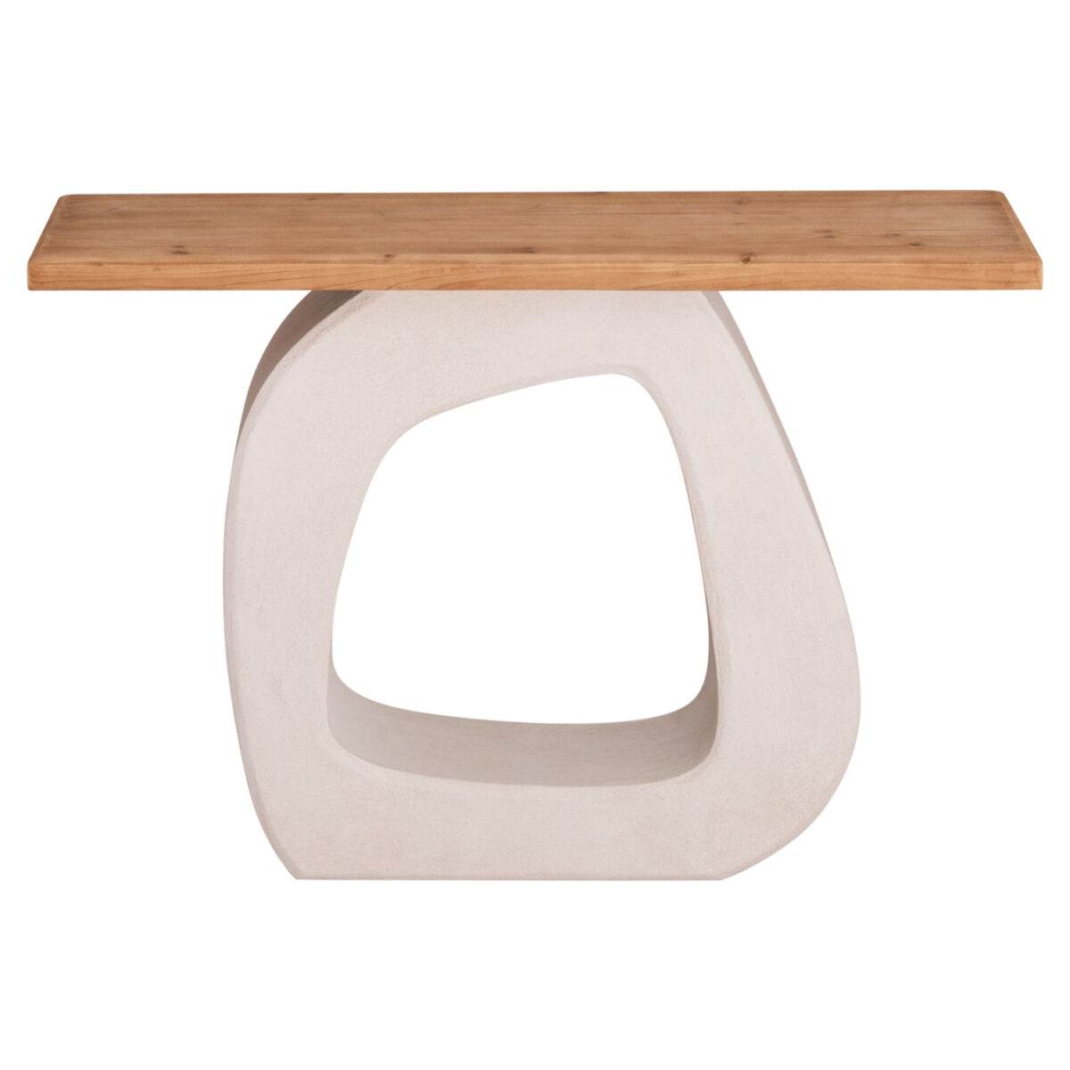 ΚΟΝΣΟΛΑ ΣΕΙΡΑ SANTORINI HM18043 ΤΟΠ ΞΥΛΟ ΕΛΑΤΟΥ-ΒΑΣΗ ΥΠΟΛΕΥΚΟ MDF 120x38x83Υεκ. - Image 3