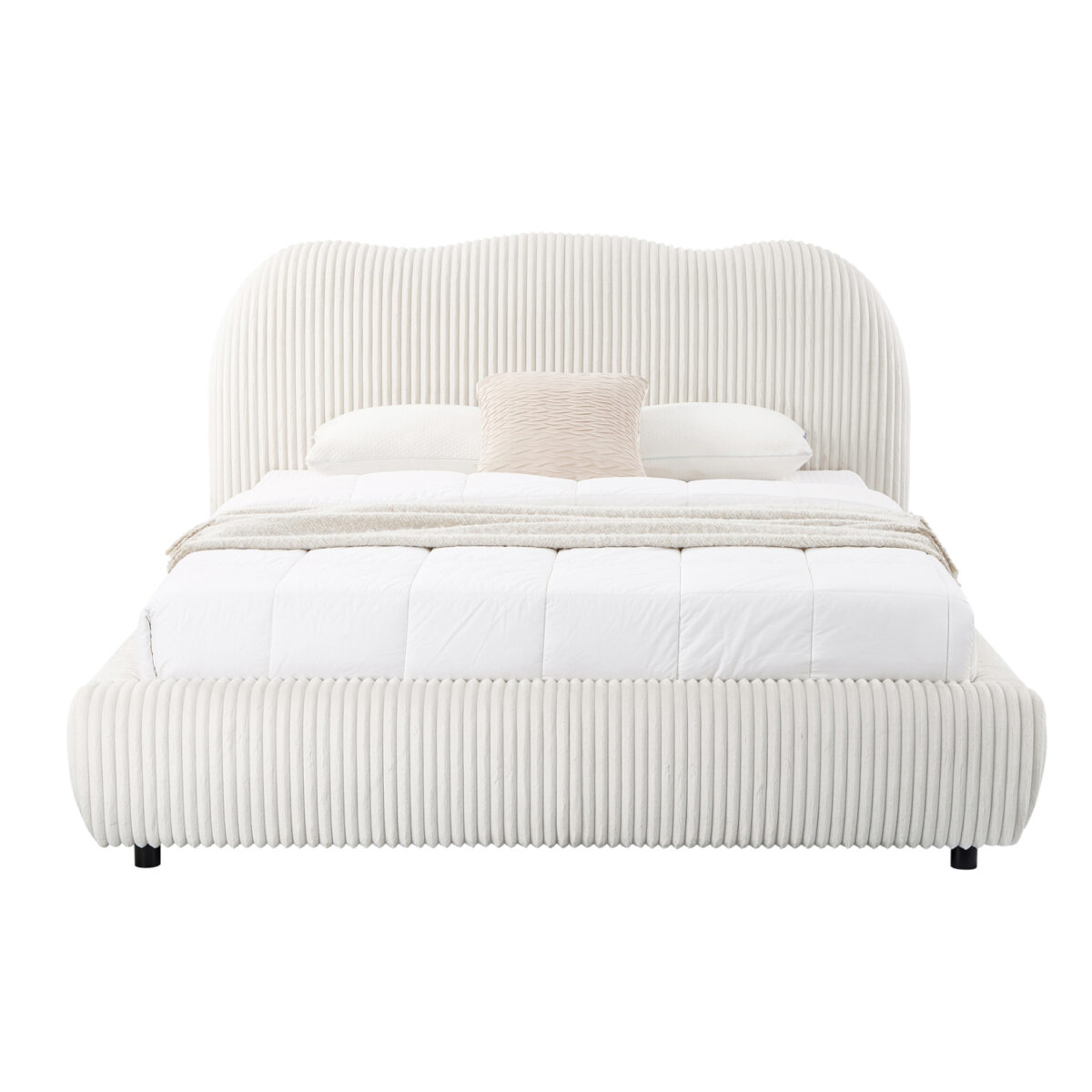 ΚΡΕΒΑΤΙ ΜΕ ΑΠΟΘ.ΧΩΡΟ KALLY HM729.03 ΜΠΕΖ FAUX FUR ΥΦΑΣΜΑ--ΓΙΑ ΣΤΡΩΜΑ 160x200εκ - Image 3