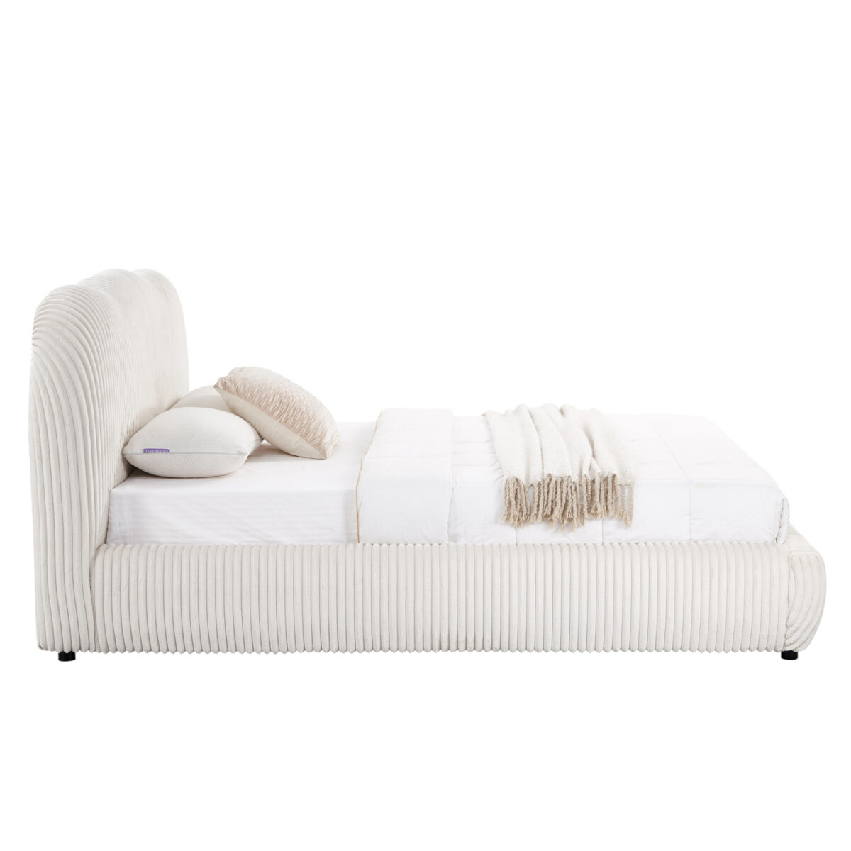 ΚΡΕΒΑΤΙ ΜΕ ΑΠΟΘ.ΧΩΡΟ KALLY HM729.03 ΜΠΕΖ FAUX FUR ΥΦΑΣΜΑ--ΓΙΑ ΣΤΡΩΜΑ 160x200εκ - Image 4