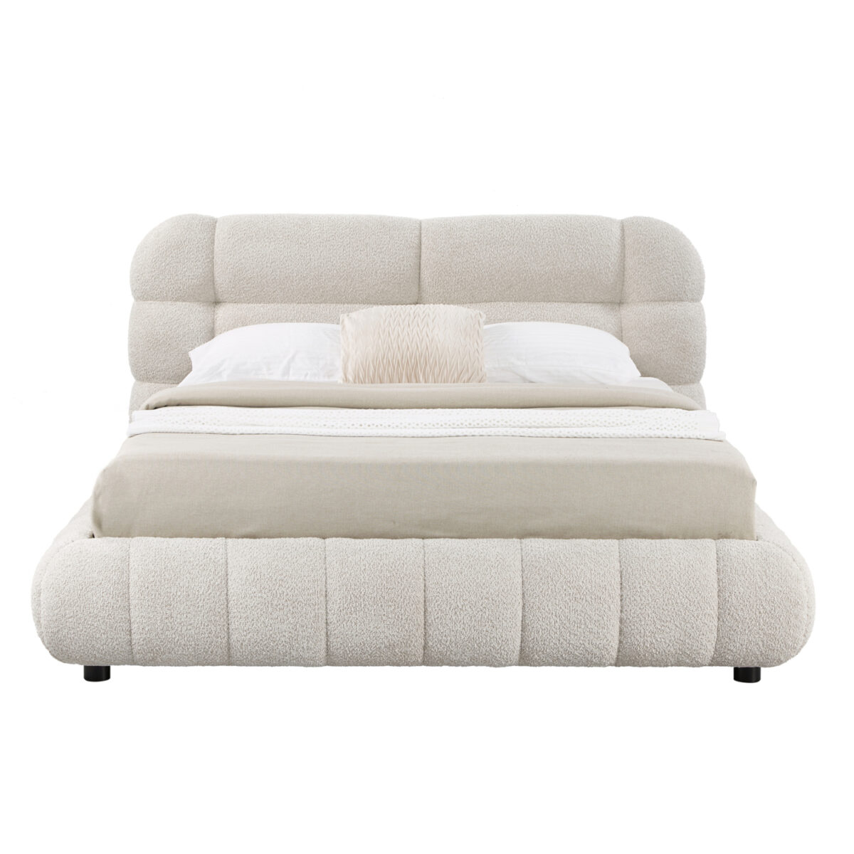 ΚΡΕΒΑΤΙ ΔΙΠΛΟ ΜΕ ΑΠΟΘ.ΧΩΡΟ MOLEN HM730.03 ΜΠΕΖ ΜΠΟΥΚΛΕ ΥΦΑΣΜΑ--ΣΤΡΩΜΑ 160x200εκ - Image 3