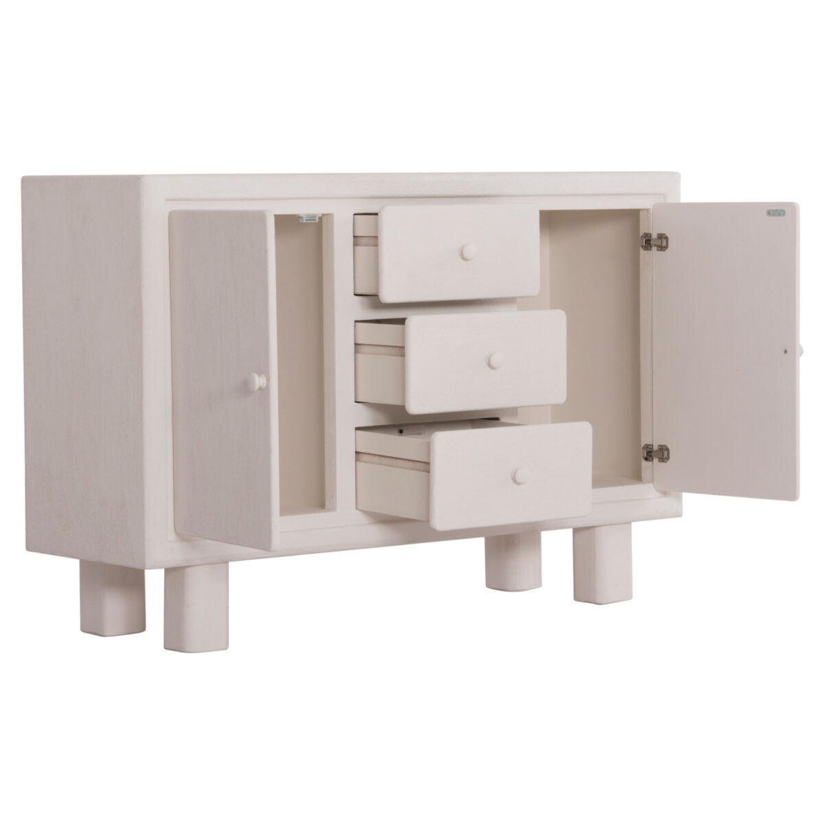 ΜΠΟΥΦΕΣ ΣΕΙΡΑ SANTORINI HM18048 MDF ΣΕ ΥΠΟΛΕΥΚΟ ΧΡΩΜΑ-3 ΣΥΡΤΑΡΙΑ & 2 ΠΟΡΤΕΣ 120x38x80Υεκ. - Image 7