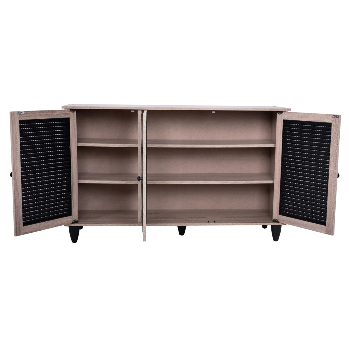 ΠΑΠΟΥΤΣΟΘΗΚΗ-ΝΤΟΥΛΑΠΙ MCKENNA 3ΠΟΡΤΕΣ HM2267.02 SONAMA-ΜΑΥΡΟ 112x30x68,5Υ εκ. - Image 4