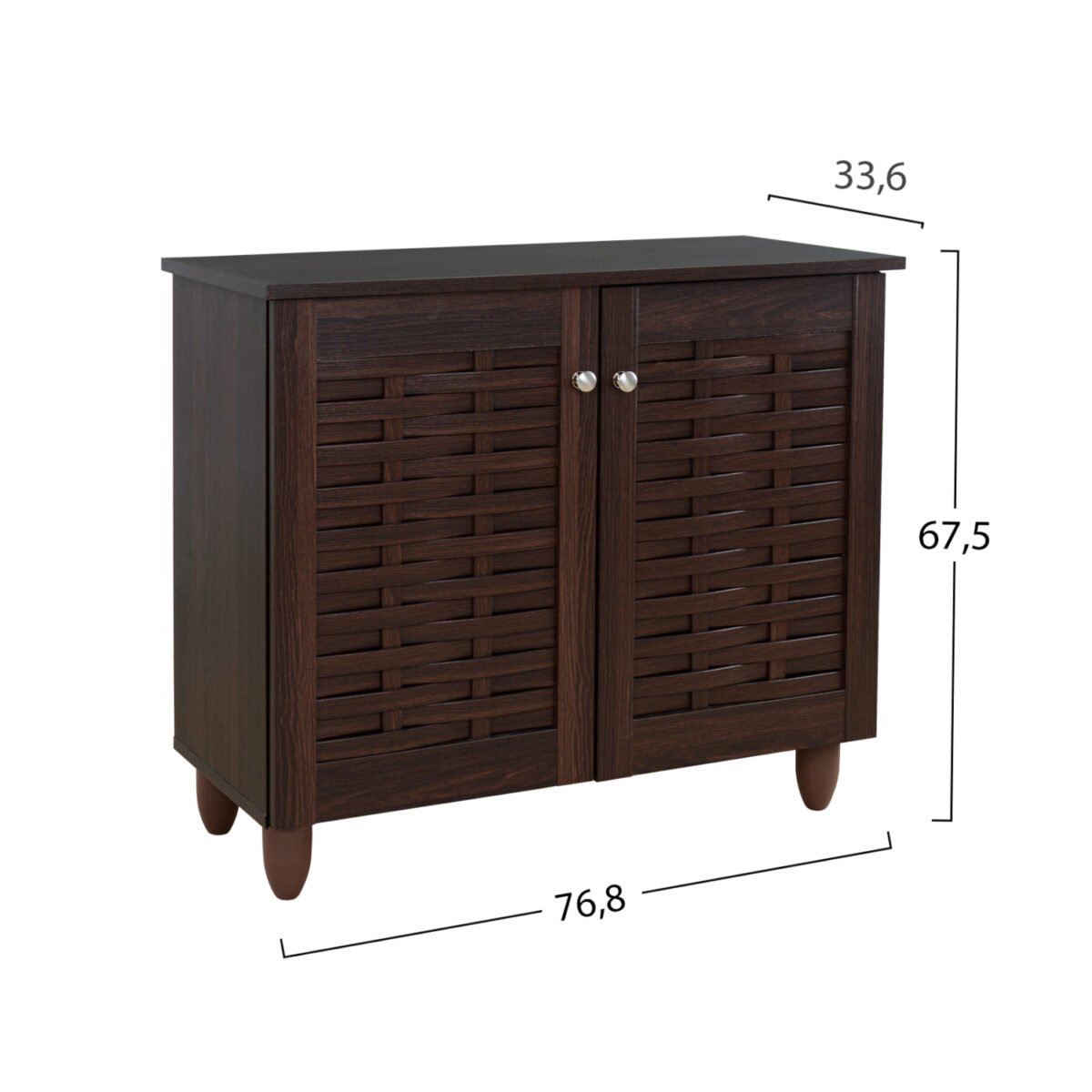ΠΑΠΟΥΤΣΟΘΗΚΗ-ΝΤΟΥΛΑΠΙ ΞΥΛΙΝΗ CASSIOPE HM2208.01 WENGE 77Χ34Χ67.5Υεκ. - Image 2