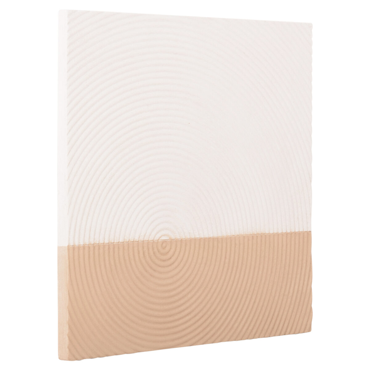 ΠΙΝΑΚΑΣ ΤΕΤΡΑΓΩΝΟΣ ΣΕΙΡΑ SANTORINI HM4519 MDF ΣΕ ΥΠΟΛΕΥΚΟ-ΚΑΦΕ ΧΡΩΜΑ 80x4(πάχος)x80Υεκ. - Image 3