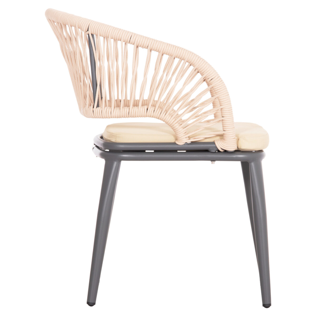 ΠΟΛΥΘΡΟΝΑ ΑΛΟΥΜΙΝΙΟΥ MAGNET HM6287.01 ΣΚΟΥΡΟ ΓΚΡΙ ΜΕ ΚΡΕΜ P.E.ΣΧΟΙΝΙ 59x61x81.5Υεκ - Image 4