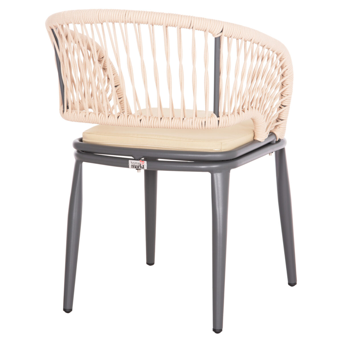 ΠΟΛΥΘΡΟΝΑ ΑΛΟΥΜΙΝΙΟΥ MAGNET HM6287.01 ΣΚΟΥΡΟ ΓΚΡΙ ΜΕ ΚΡΕΜ P.E.ΣΧΟΙΝΙ 59x61x81.5Υεκ - Image 5