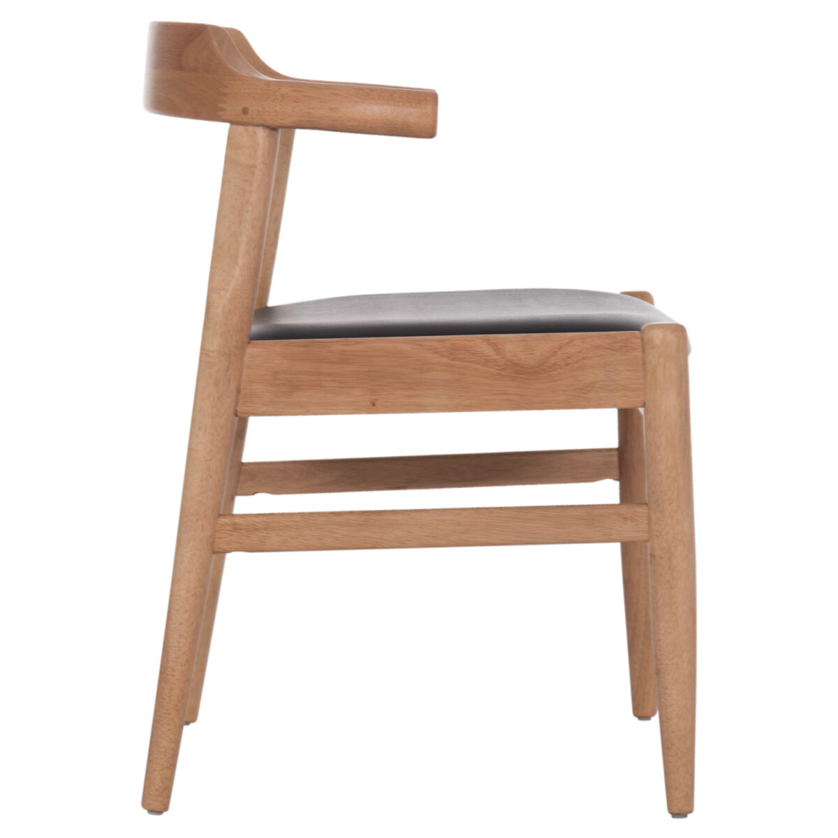 ΠΟΛΥΘΡΟΝΑ CERSEI HM9946.01 RUBBERWOOD ΣΕ LIGHT OAK & PU ΣΕ ΜΑΥΡΟ 57x53x72Υεκ - Image 4