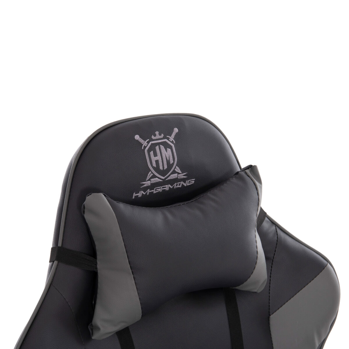 ΠΟΛΥΘΡΟΝΑ GAMING DARREN HM1203.10 ΜΑΥΡΟ-ΓΚΡΙ PVC & NYLON 60x60x120Υεκ. - Image 9