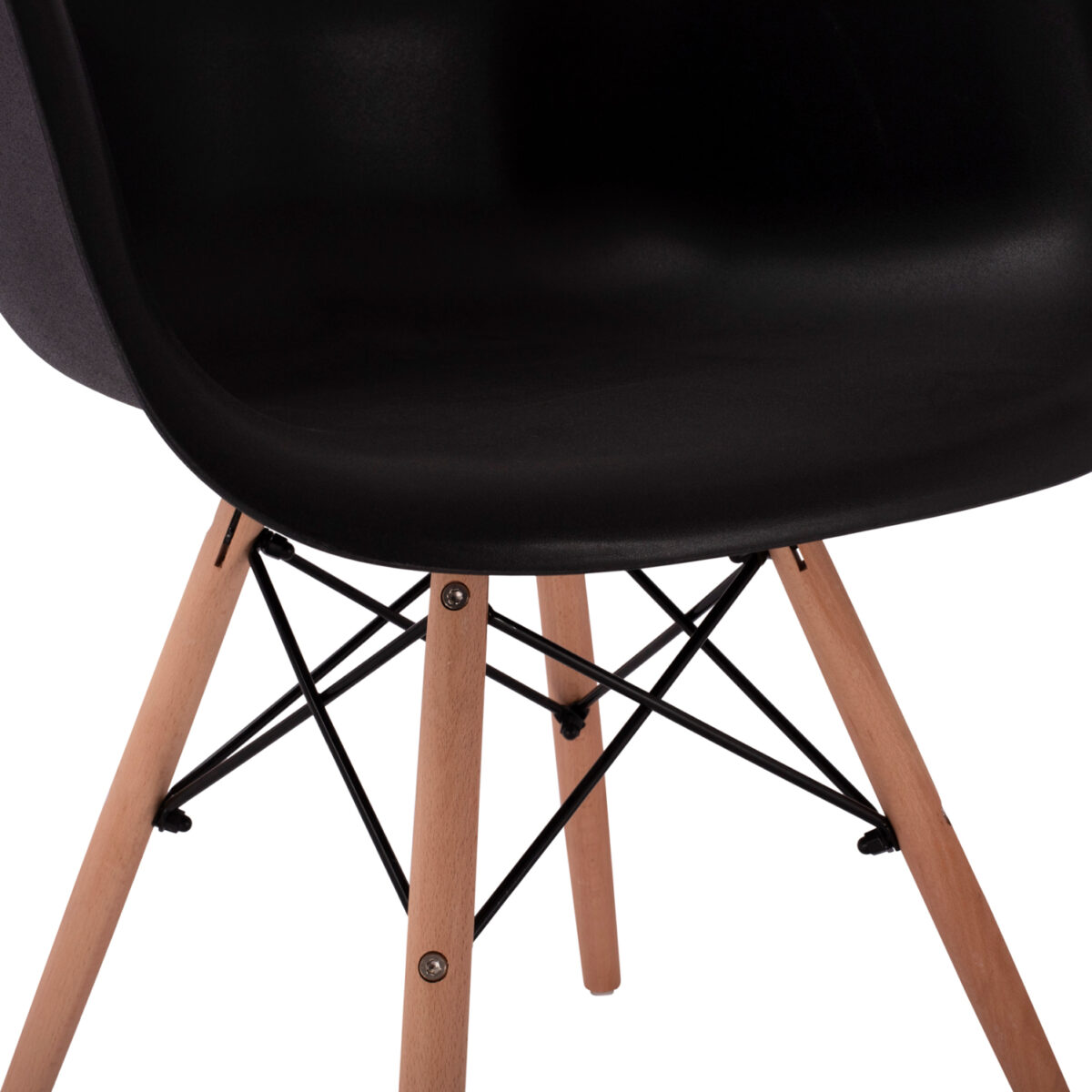 ΠΟΛΥΘΡΟΝΑ ΜΕ ΞΥΛΙΝΑ ΠΟΔΙΑ & ΚΑΘΙΣΜΑ ΜΑΥΡΟ MIRTO HM005.02  64x60x81 εκ. - Image 9