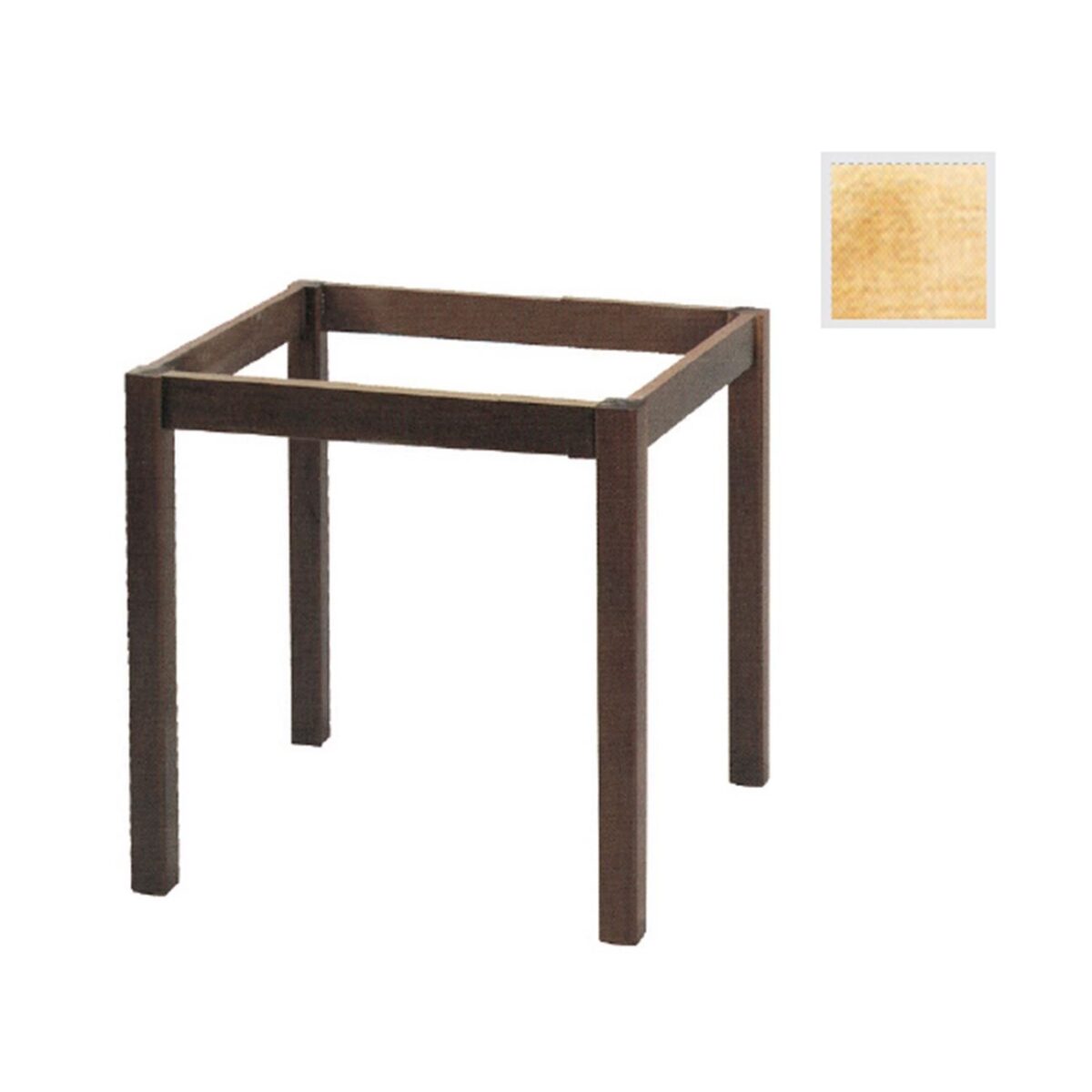 ΚΑΦΕΝΕΙΟΥ Βάση Τραπεζιού Οξιά Λυόμενη για Επιφάνεια 80x80cm, Άβαφη - Image 2