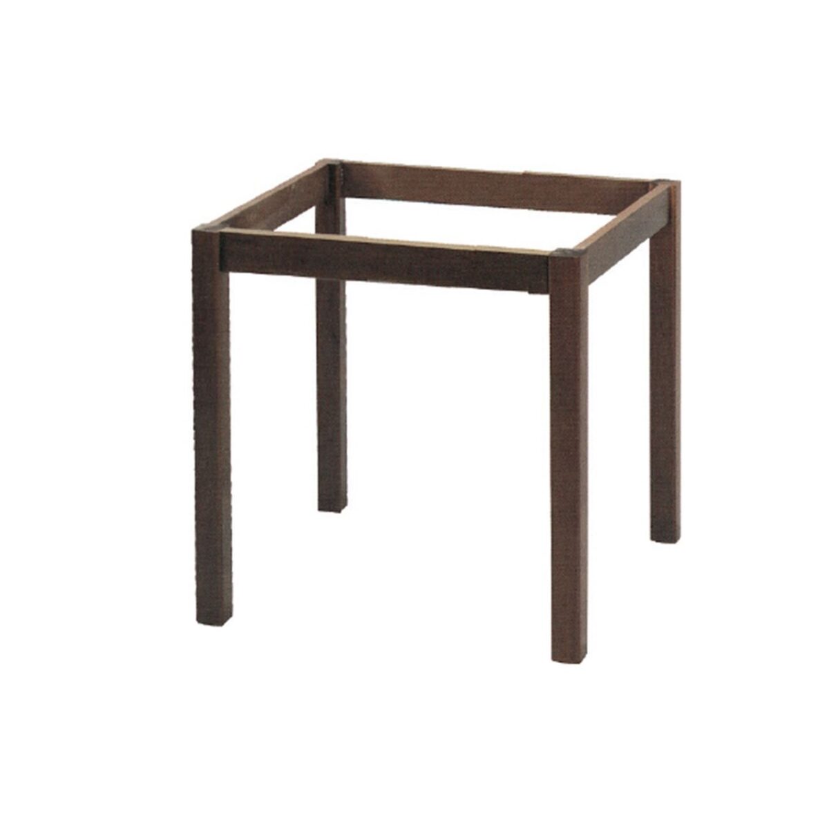 ΚΑΦΕΝΕΙΟΥ Βάση Τραπεζιού Οξιά Λυόμενη για Επιφάνεια 80x80cm, Βαφή Εμποτισμού Καρυδί - Image 2