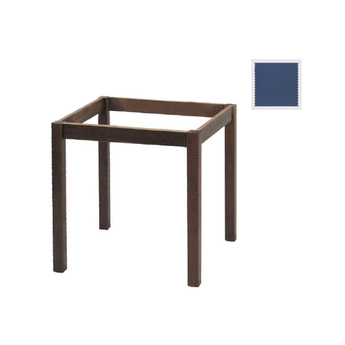 ΚΑΦΕΝΕΙΟΥ Βάση Τραπεζιού Οξιά Λυόμενη για Επιφάνεια 60x60cm, Βαφή Εμποτισμού Ανιλίνη Μπλε - Image 2